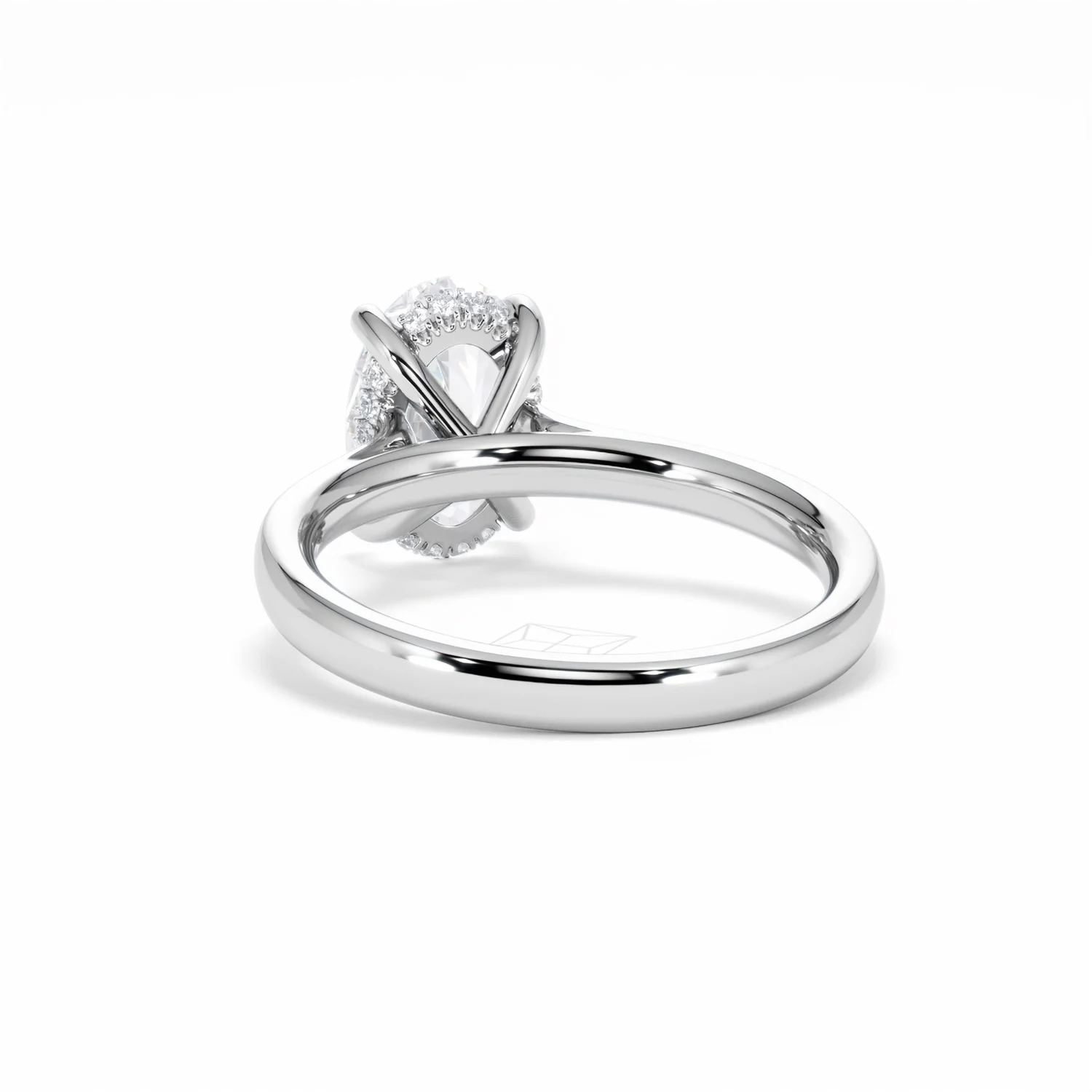 Amora Oval 2.00ct Hidden Halo Lab Diamond Engagement Ring F/VS1 Set in 18K White Gold - Image 54