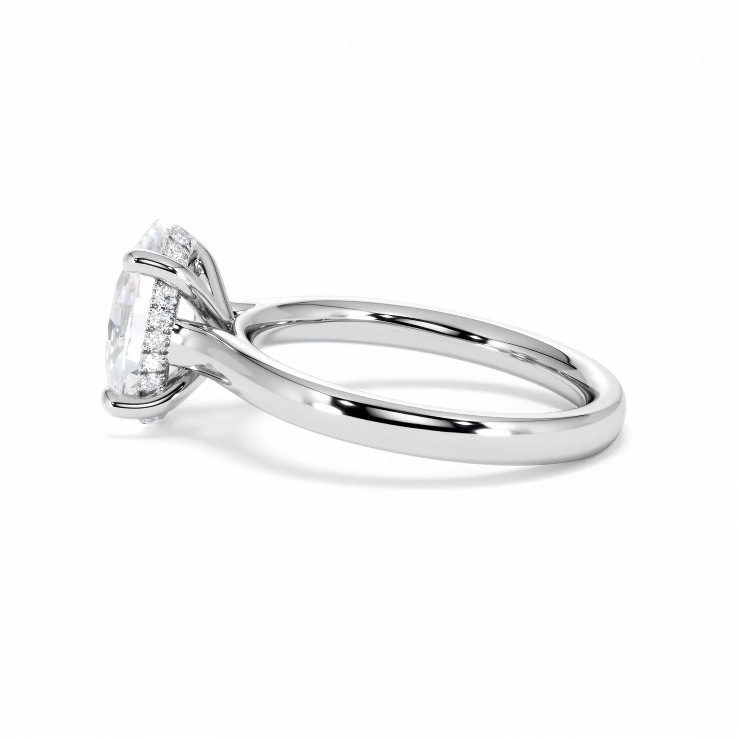 Amora Oval 2.00ct Hidden Halo Lab Diamond Engagement Ring F/VS1 Set in 18K White Gold - Image 68