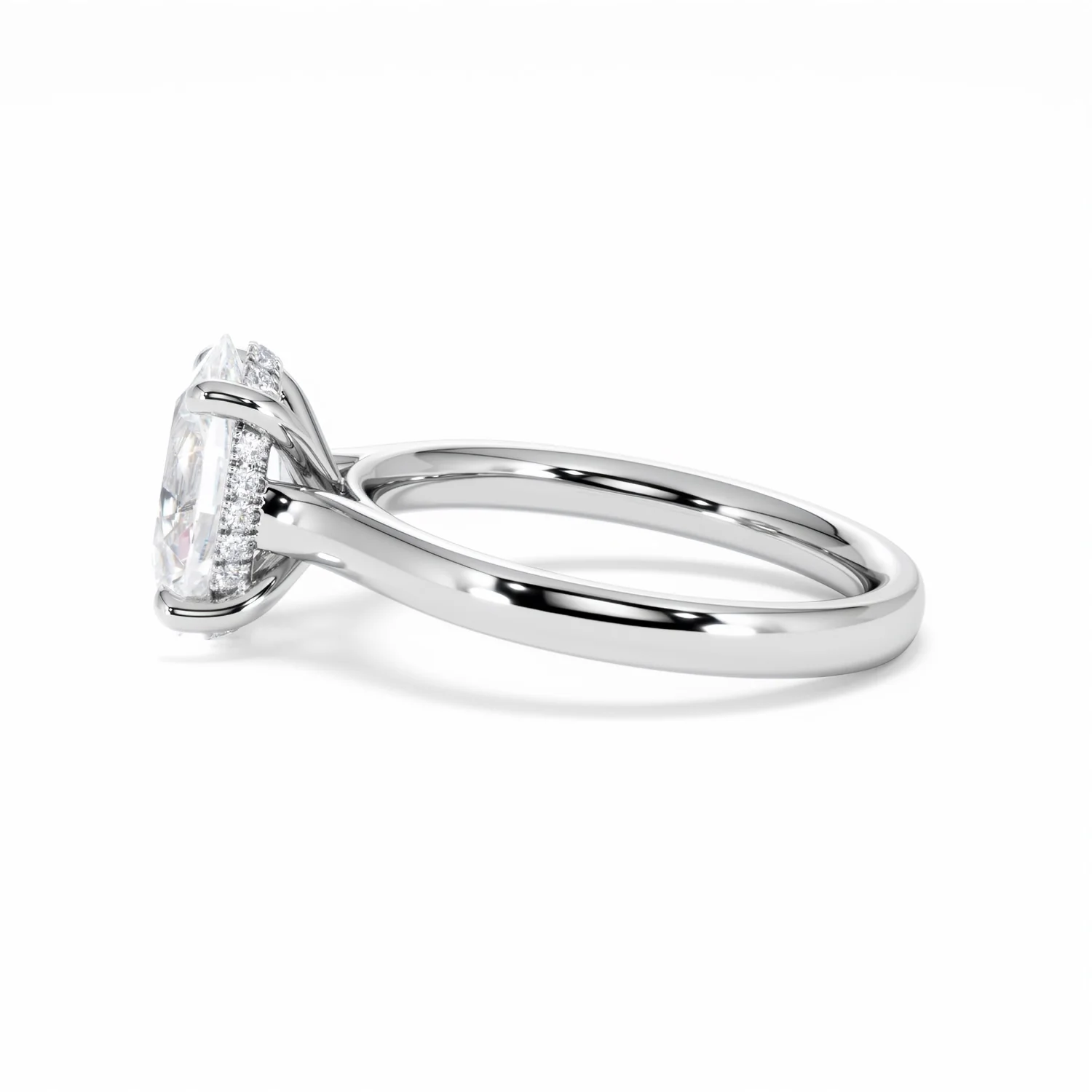 Amora Oval 2.00ct Hidden Halo Lab Diamond Engagement Ring F/VS1 Set in 18K White Gold - Image 70