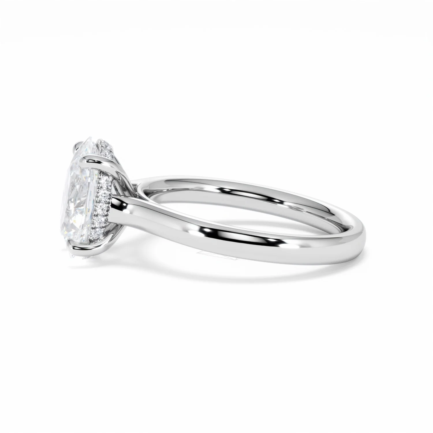 Amora Oval 2.00ct Hidden Halo Lab Diamond Engagement Ring F/VS1 Set in 18K White Gold - Image 72