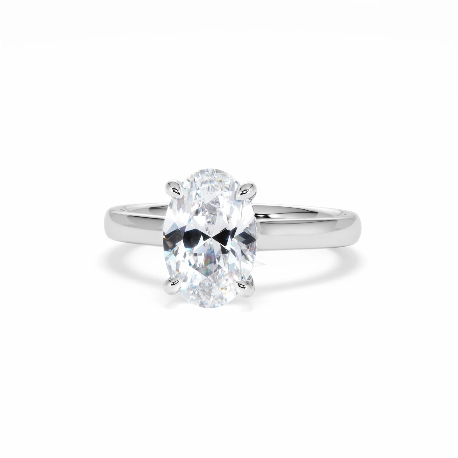 Amora Oval 2.00ct Hidden Halo Lab Diamond Engagement Ring F/VS1 Set in 18K White Gold - Image 88