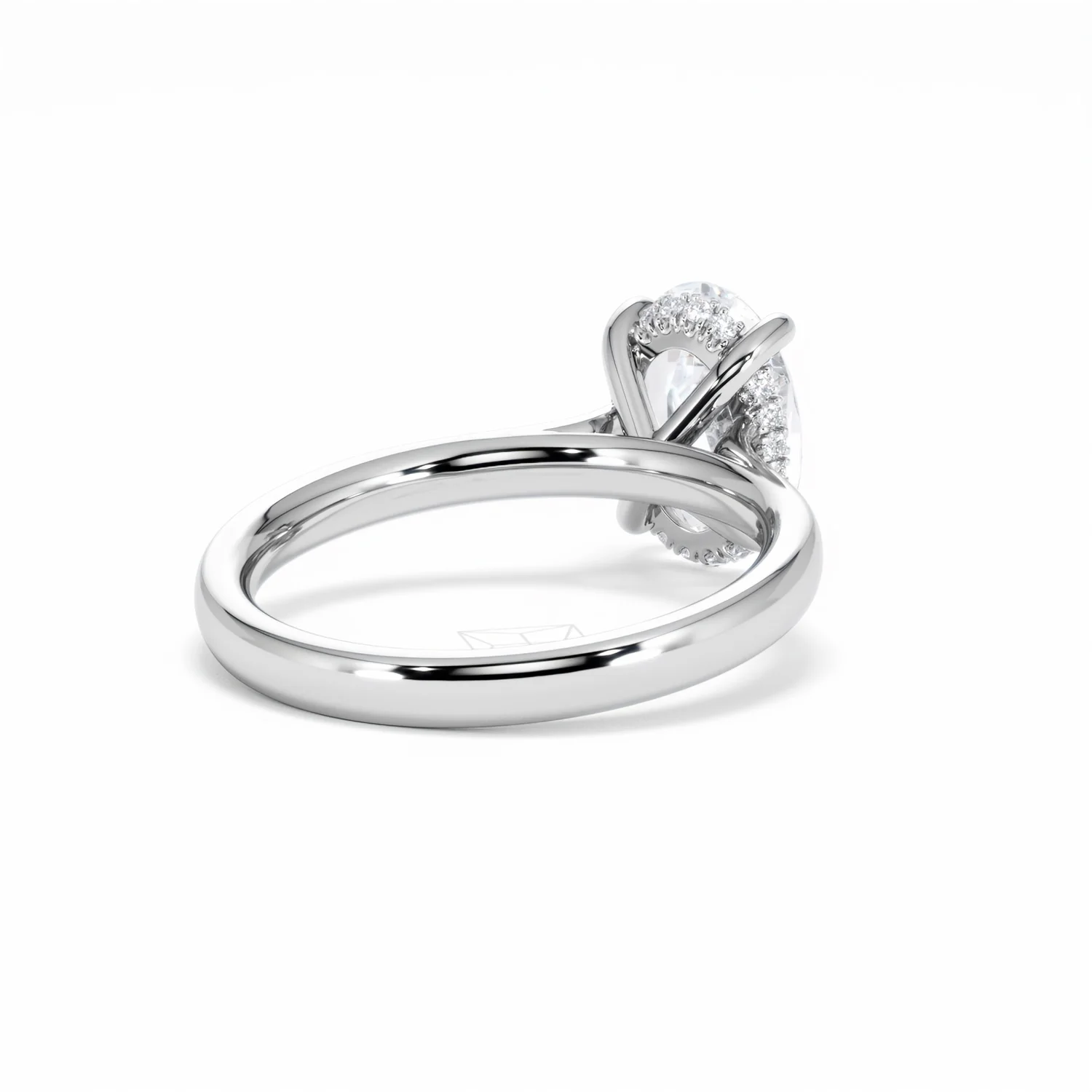 Amora Oval 2.00ct Hidden Halo Lab Diamond Engagement Ring F/VS1 Set in Platinum - Image 43