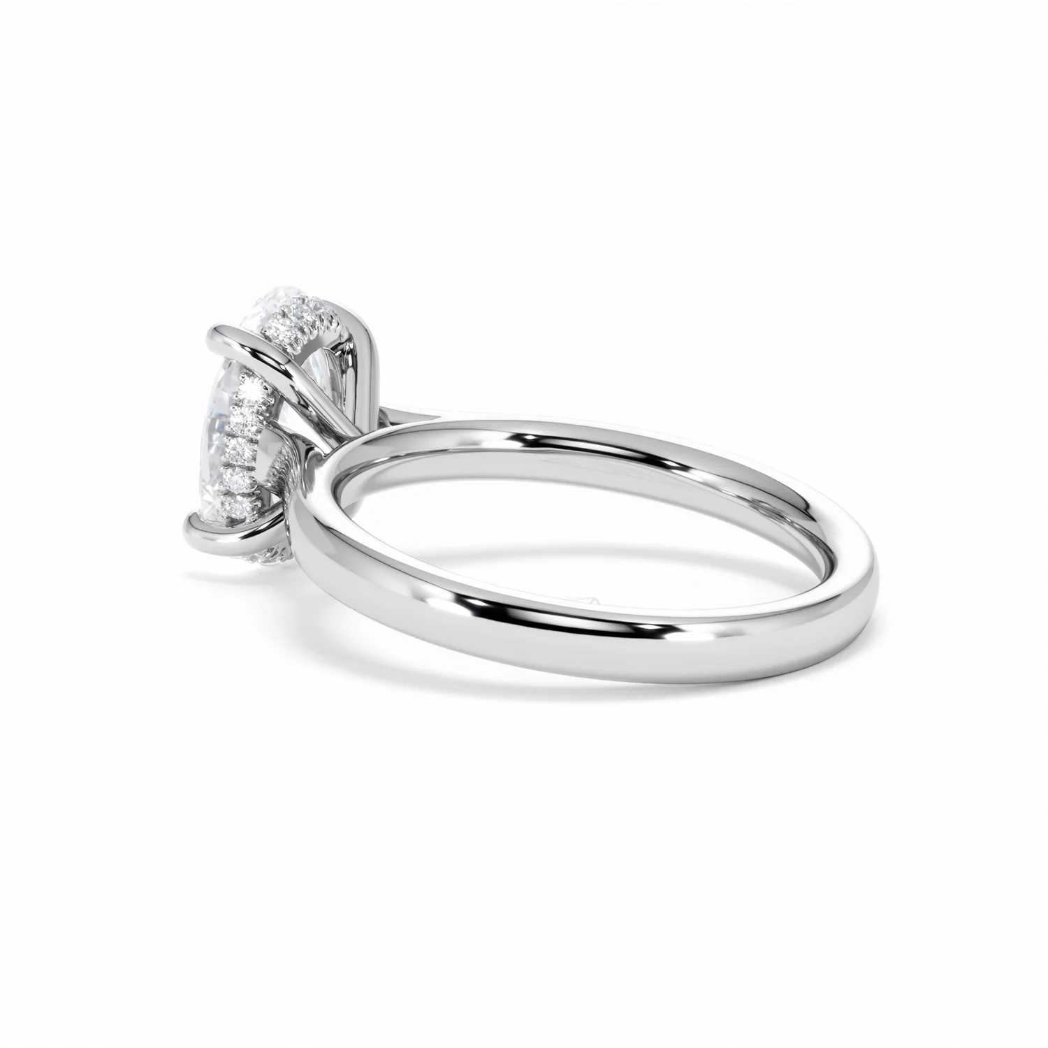 Amora Oval 2.00ct Hidden Halo Lab Diamond Engagement Ring F/VS1 Set in Platinum - Image 62