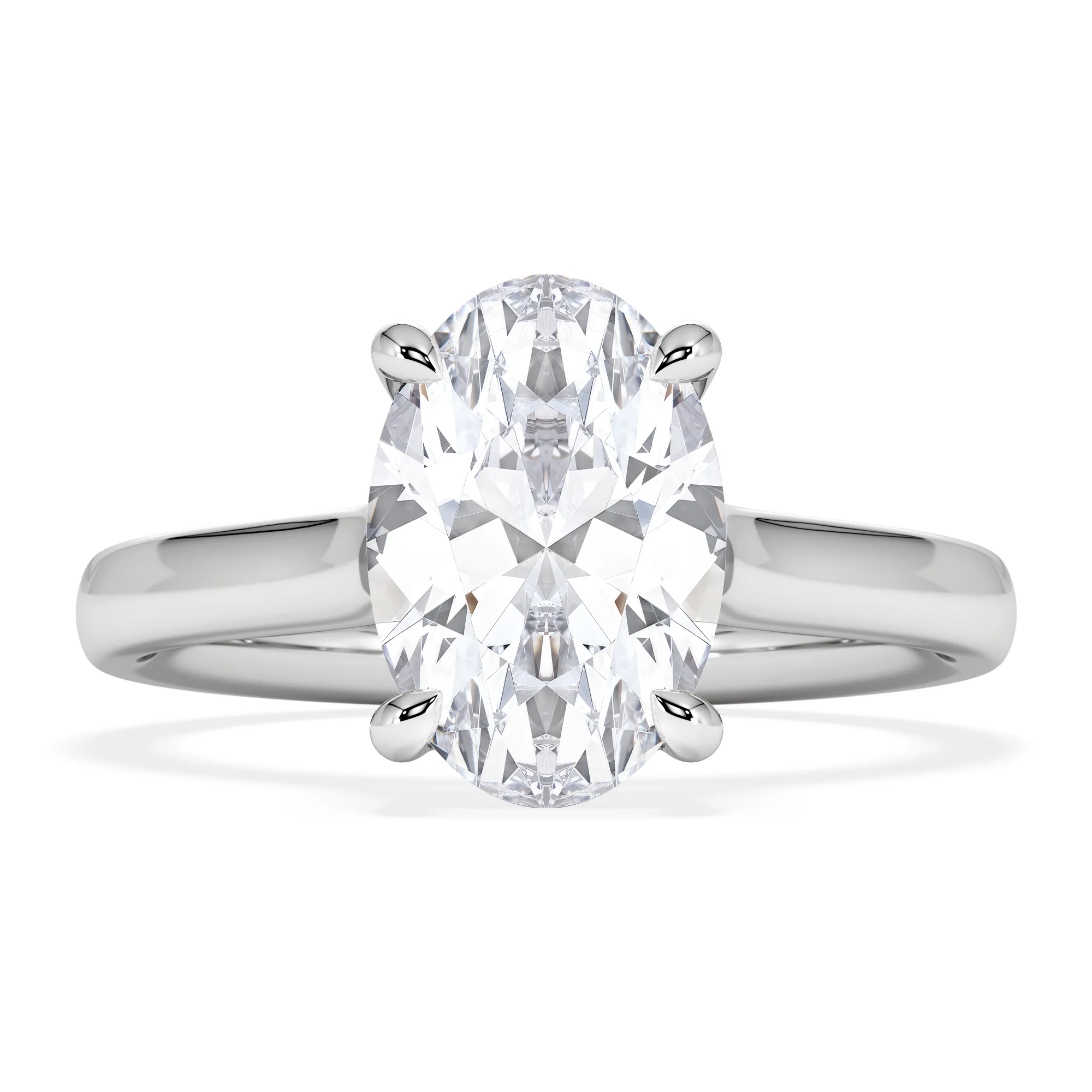 Amora Oval 2.00ct Lab Diamond Engagement Ring F/VS1 Set in 18K White Gold - Image 7