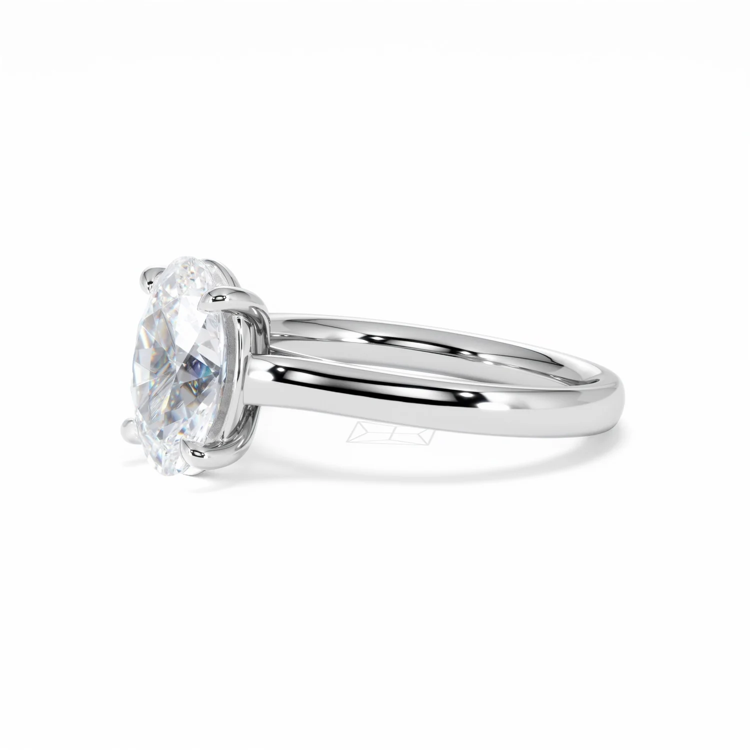 Amora Oval 2.00ct Lab Diamond Engagement Ring F/VS1 Set in 18K White Gold - Image 78