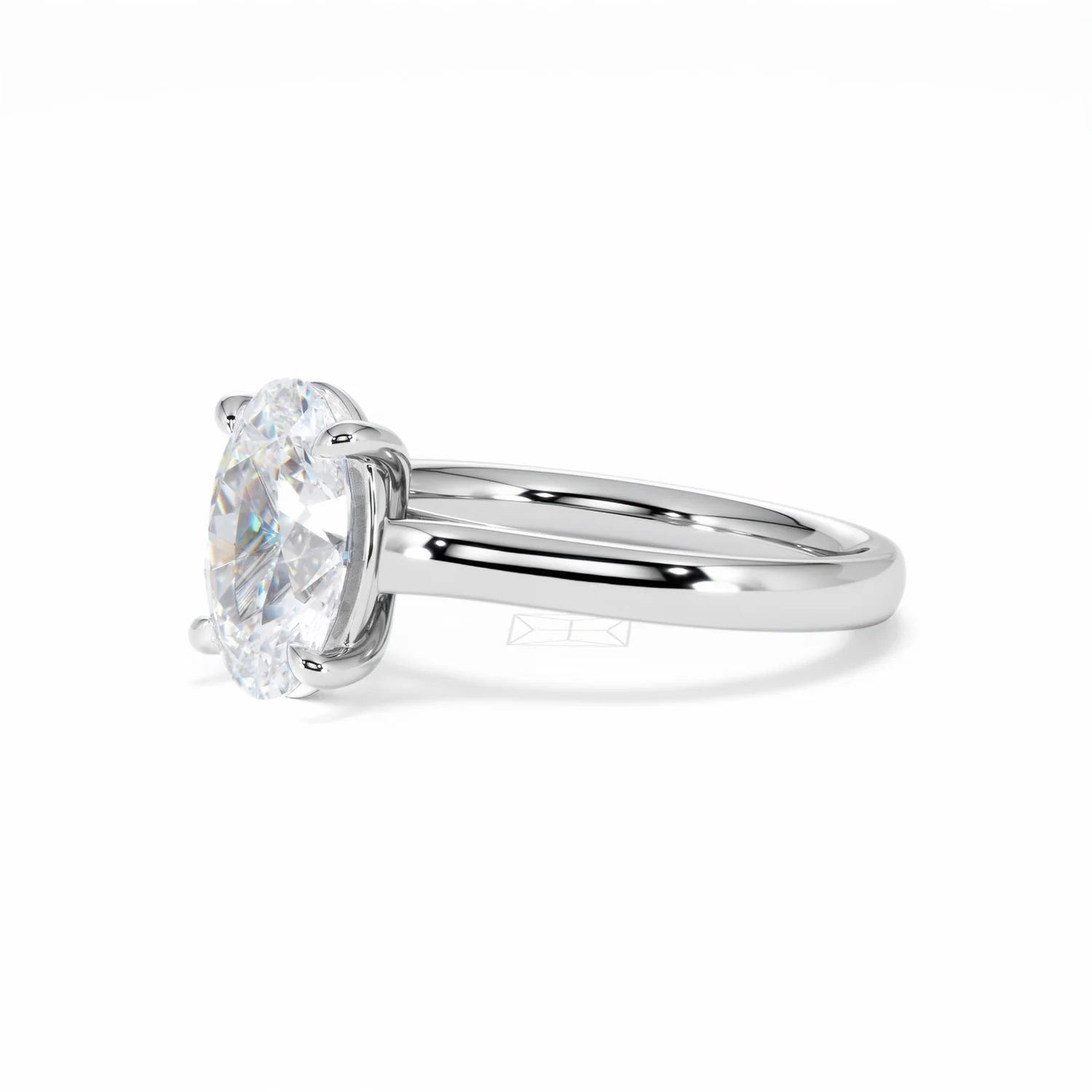 Amora Oval 2.00ct Lab Diamond Engagement Ring F/VS1 Set in 18K White Gold - Image 79
