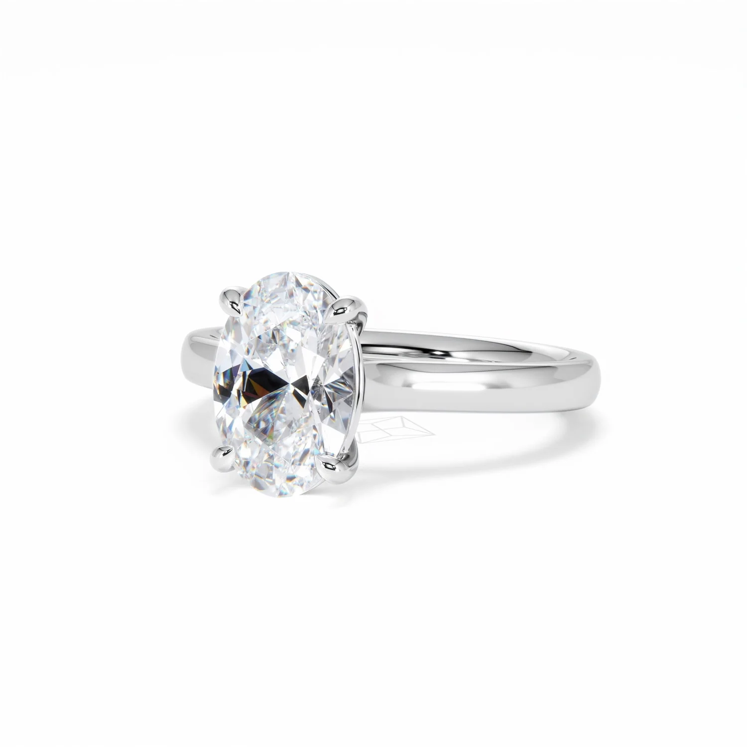 Amora Oval 2.00ct Lab Diamond Engagement Ring F/VS1 Set in 18K White Gold - Image 85