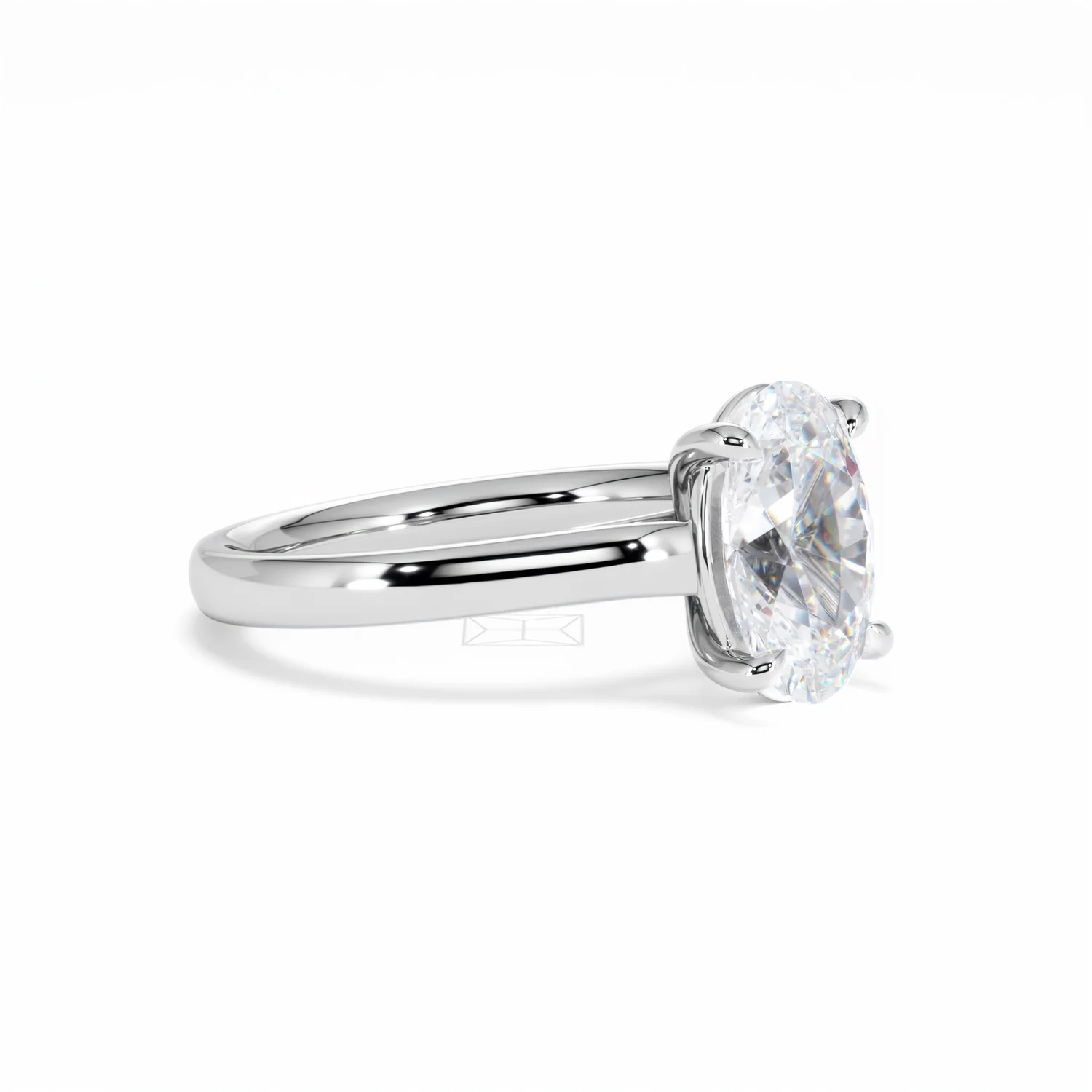 Amora Oval 2.00ct Lab Diamond Engagement Ring F/VS1 Set in Platinum - Image 20