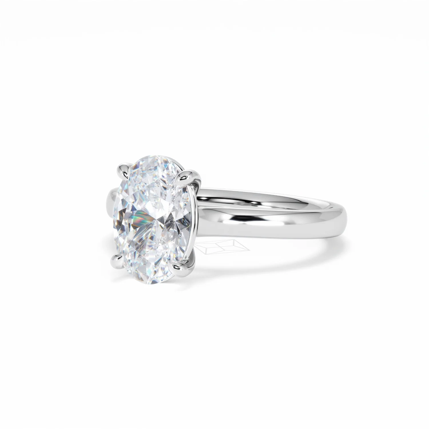 Amora Oval 2.00ct Lab Diamond Engagement Ring F/VS1 Set in Platinum - Image 84