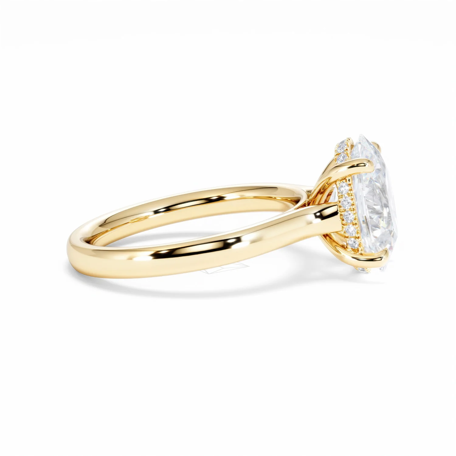 Amora Oval 3.00ct Hidden Halo Lab Diamond Engagement Ring G/VS1 Set in 18K Gold - Image 28