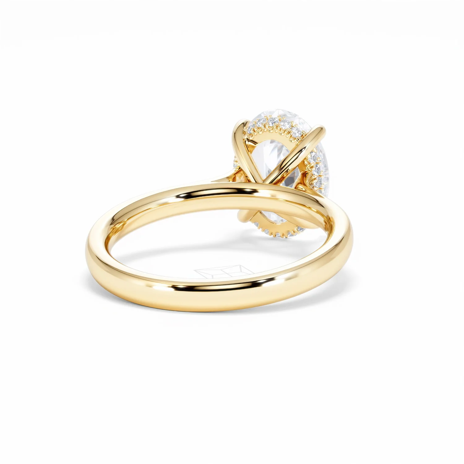 Amora Oval 3.00ct Hidden Halo Lab Diamond Engagement Ring G/VS1 Set in 18K Gold - Image 45