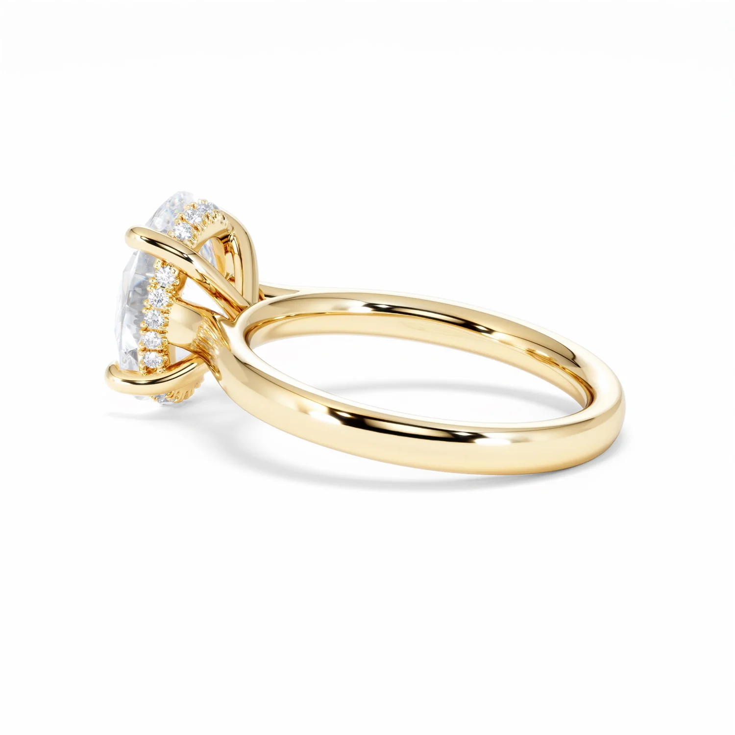 Amora Oval 3.00ct Hidden Halo Lab Diamond Engagement Ring G/VS1 Set in 18K Gold - Image 64