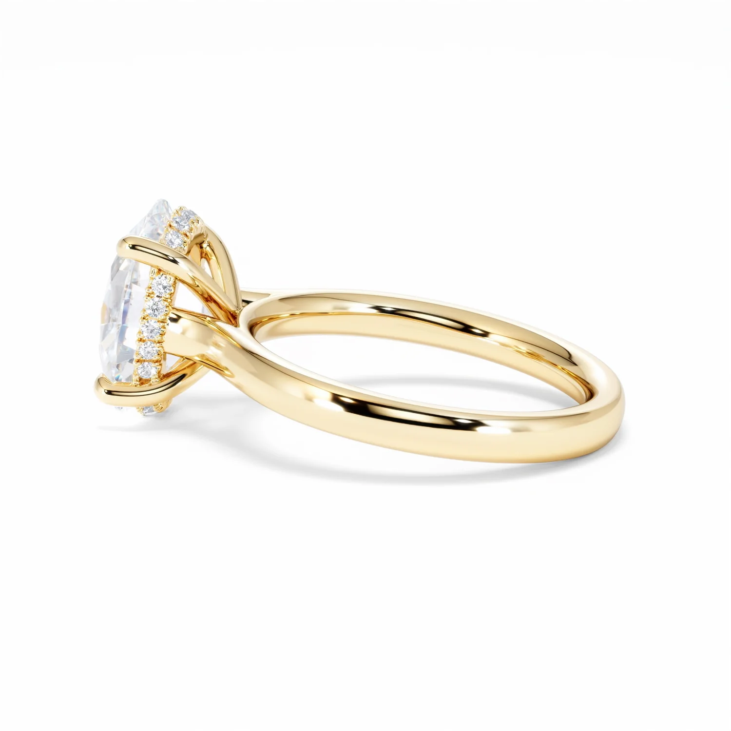 Amora Oval 3.00ct Hidden Halo Lab Diamond Engagement Ring G/VS1 Set in 18K Gold - Image 67
