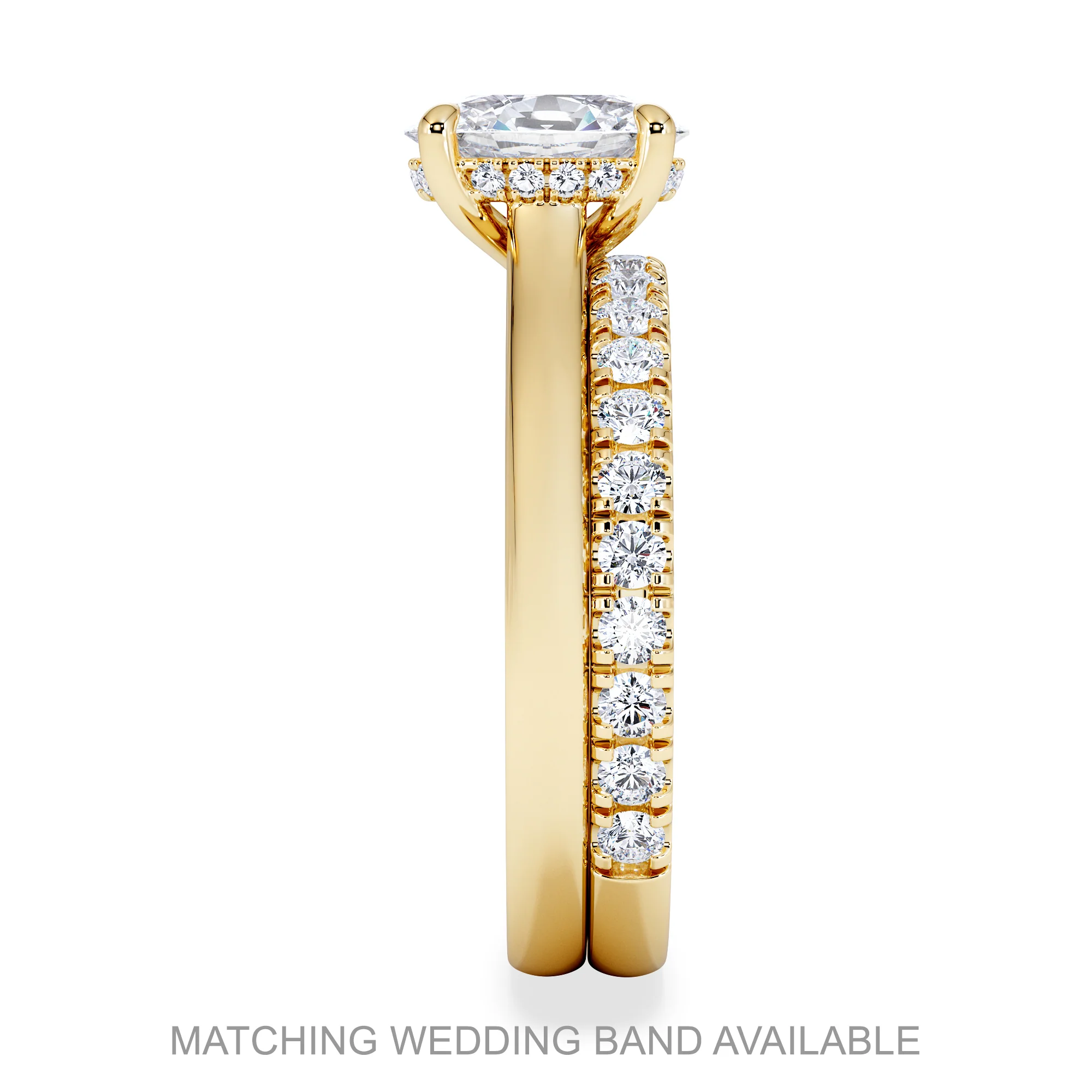 Amora Oval 3.00ct Hidden Halo Lab Diamond Engagement Ring G/VS1 Set in 18K Gold - Image 7