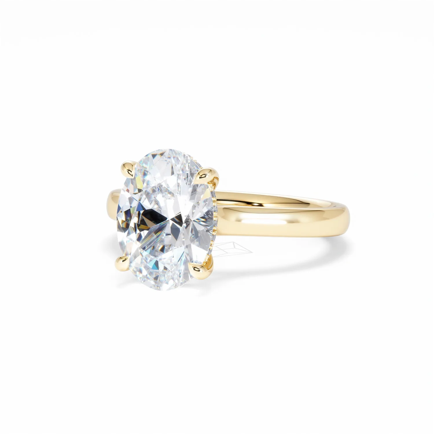 Amora Oval 3.00ct Hidden Halo Lab Diamond Engagement Ring G/VS1 Set in 18K Gold - Image 85