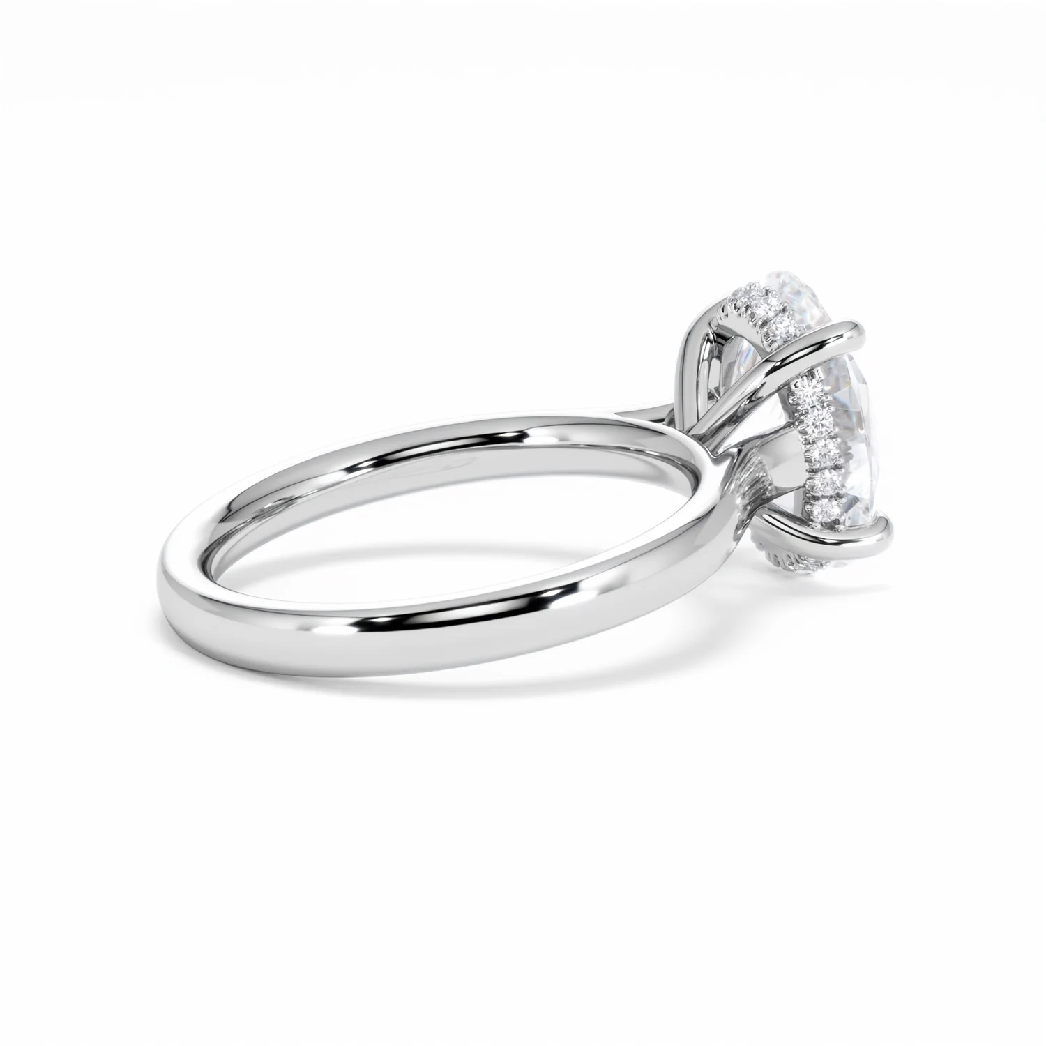 Amora Oval 3.00ct Hidden Halo Lab Diamond Engagement Ring G/VS1 Set in 18K White Gold - Image 36