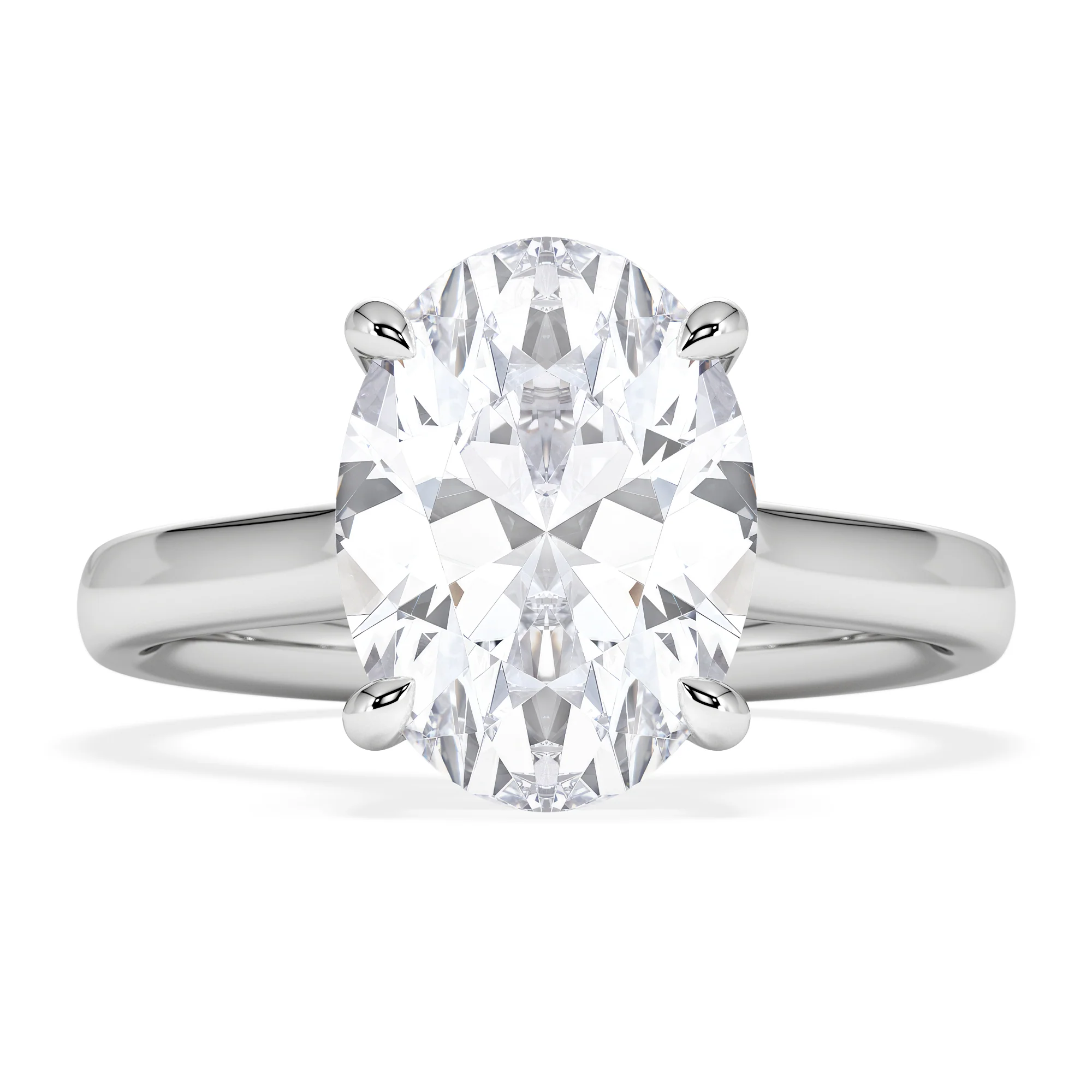 Amora Oval 3.00ct Hidden Halo Lab Diamond Engagement Ring G/VS1 Set in 18K White Gold - Image 5