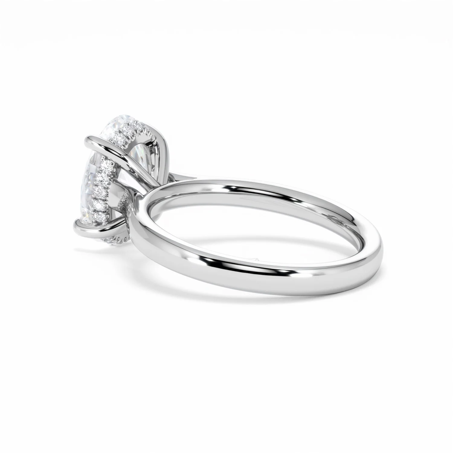 Amora Oval 3.00ct Hidden Halo Lab Diamond Engagement Ring G/VS1 Set in 18K White Gold - Image 62