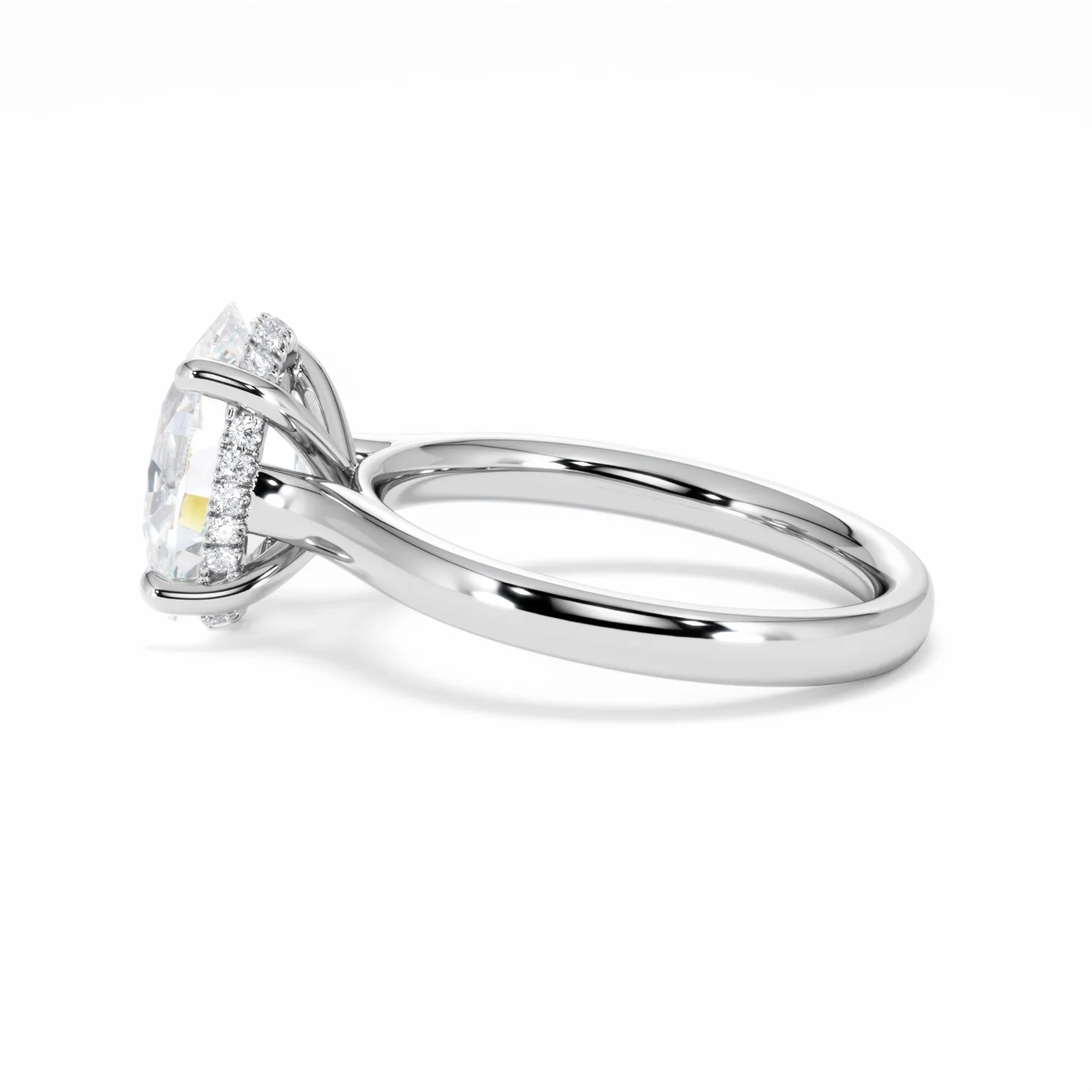 Amora Oval 3.00ct Hidden Halo Lab Diamond Engagement Ring G/VS1 Set in 18K White Gold - Image 68