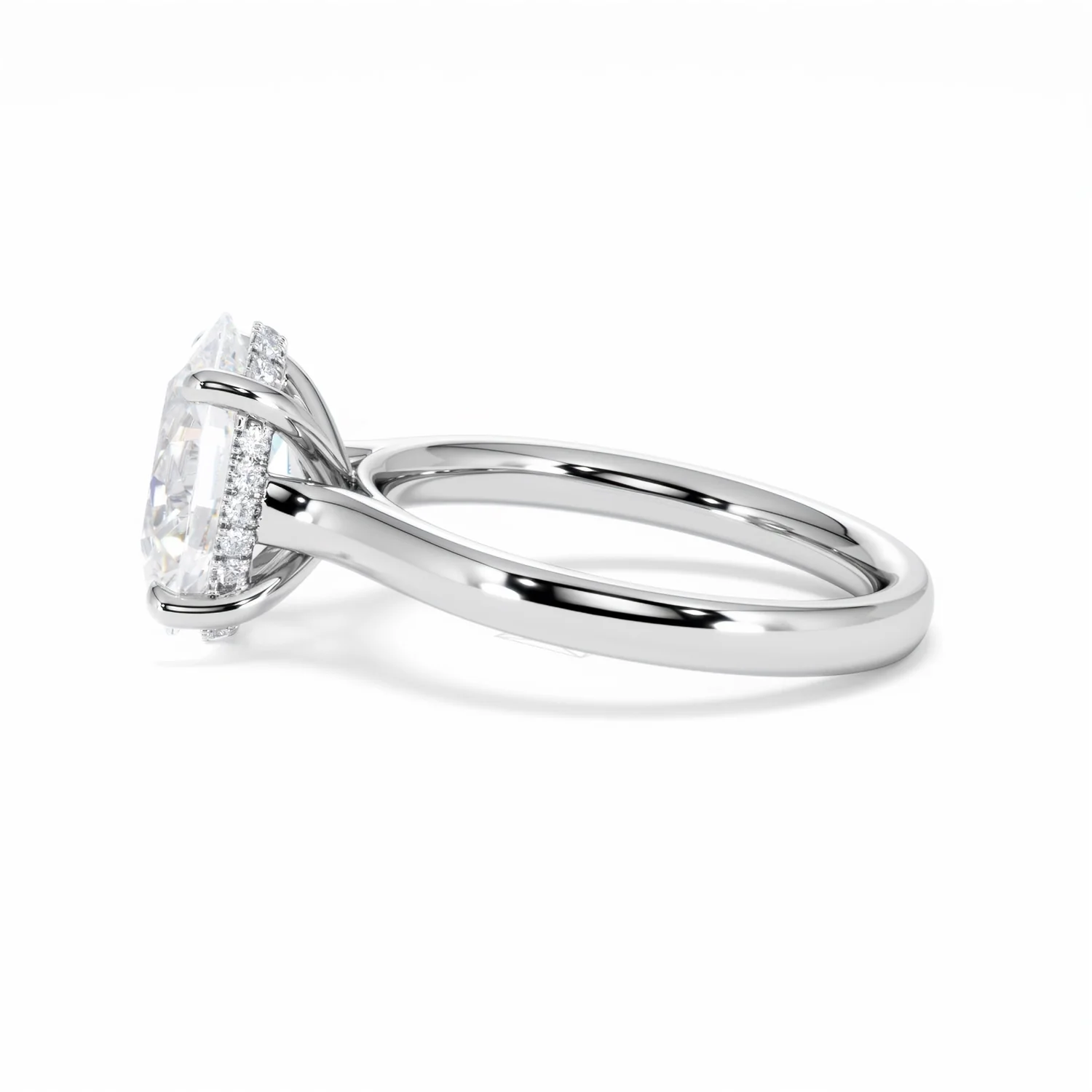 Amora Oval 3.00ct Hidden Halo Lab Diamond Engagement Ring G/VS1 Set in 18K White Gold - Image 70