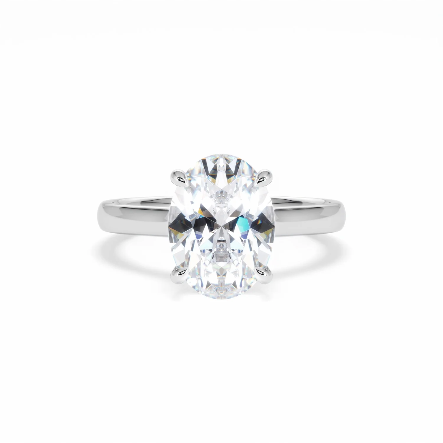 Amora Oval 3.00ct Hidden Halo Lab Diamond Engagement Ring G/VS1 Set in Platinum - Image 10
