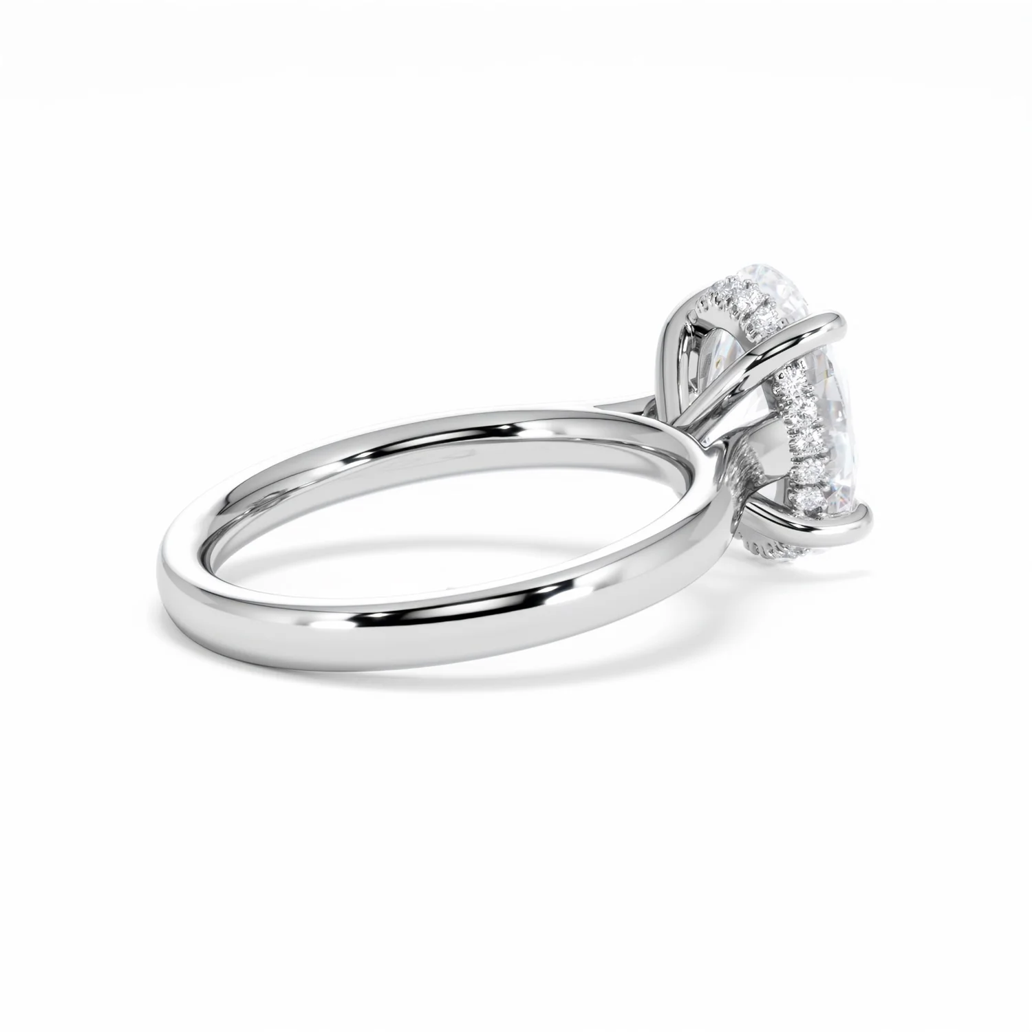 Amora Oval 3.00ct Hidden Halo Lab Diamond Engagement Ring G/VS1 Set in Platinum - Image 37