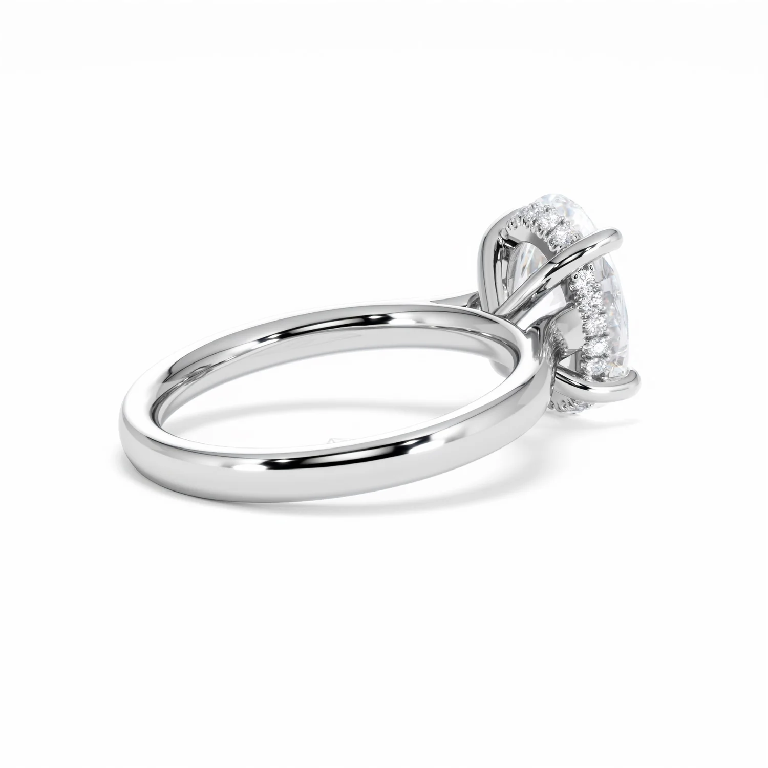 Amora Oval 3.00ct Hidden Halo Lab Diamond Engagement Ring G/VS1 Set in Platinum - Image 38
