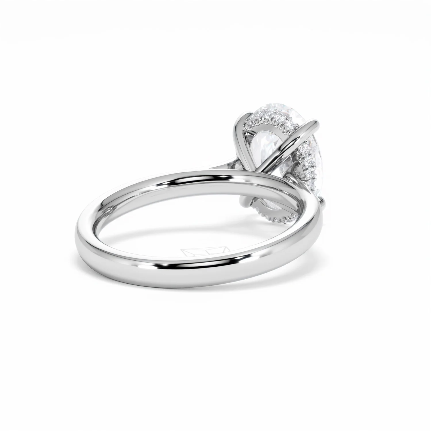 Amora Oval 3.00ct Hidden Halo Lab Diamond Engagement Ring G/VS1 Set in Platinum - Image 43