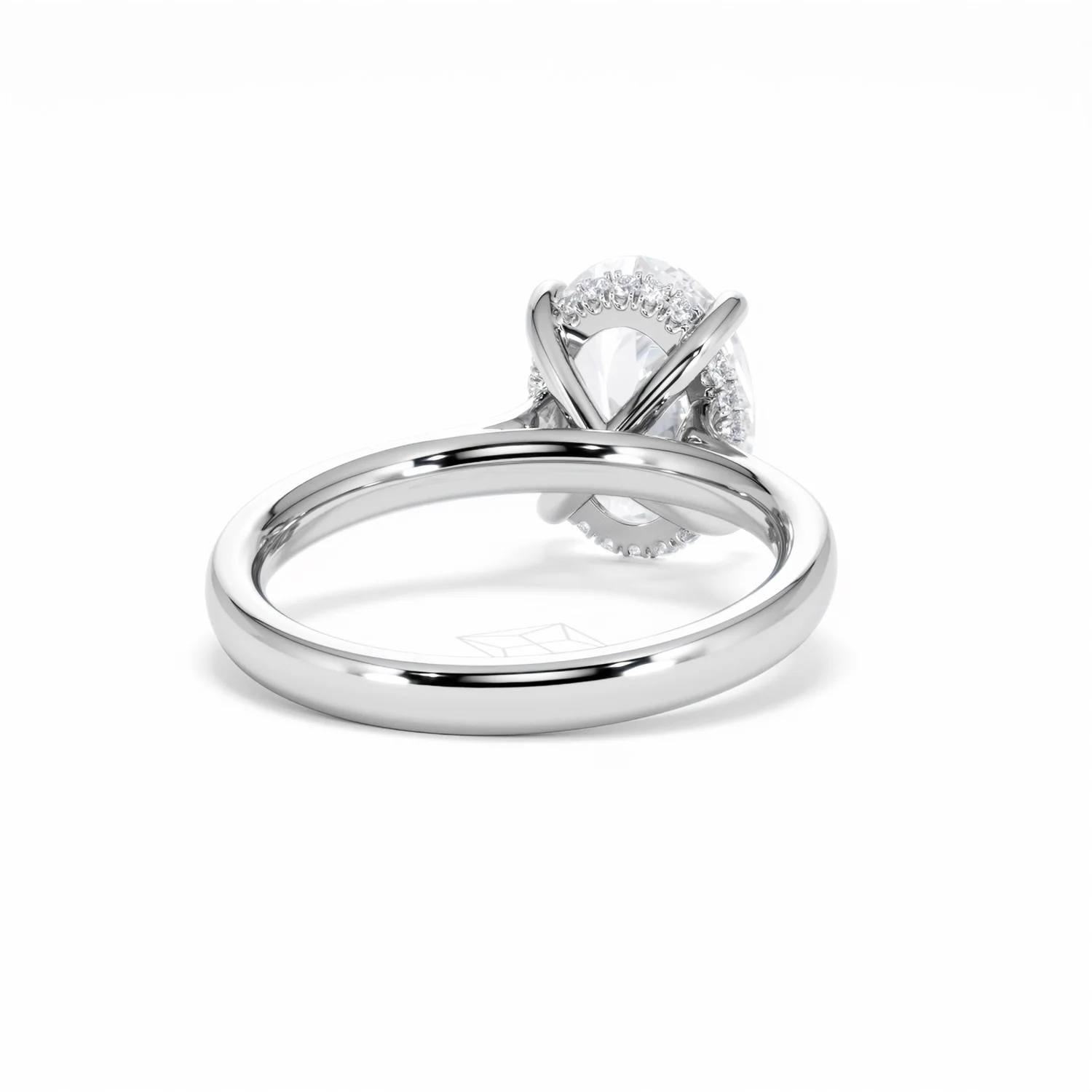 Amora Oval 3.00ct Hidden Halo Lab Diamond Engagement Ring G/VS1 Set in Platinum - Image 46