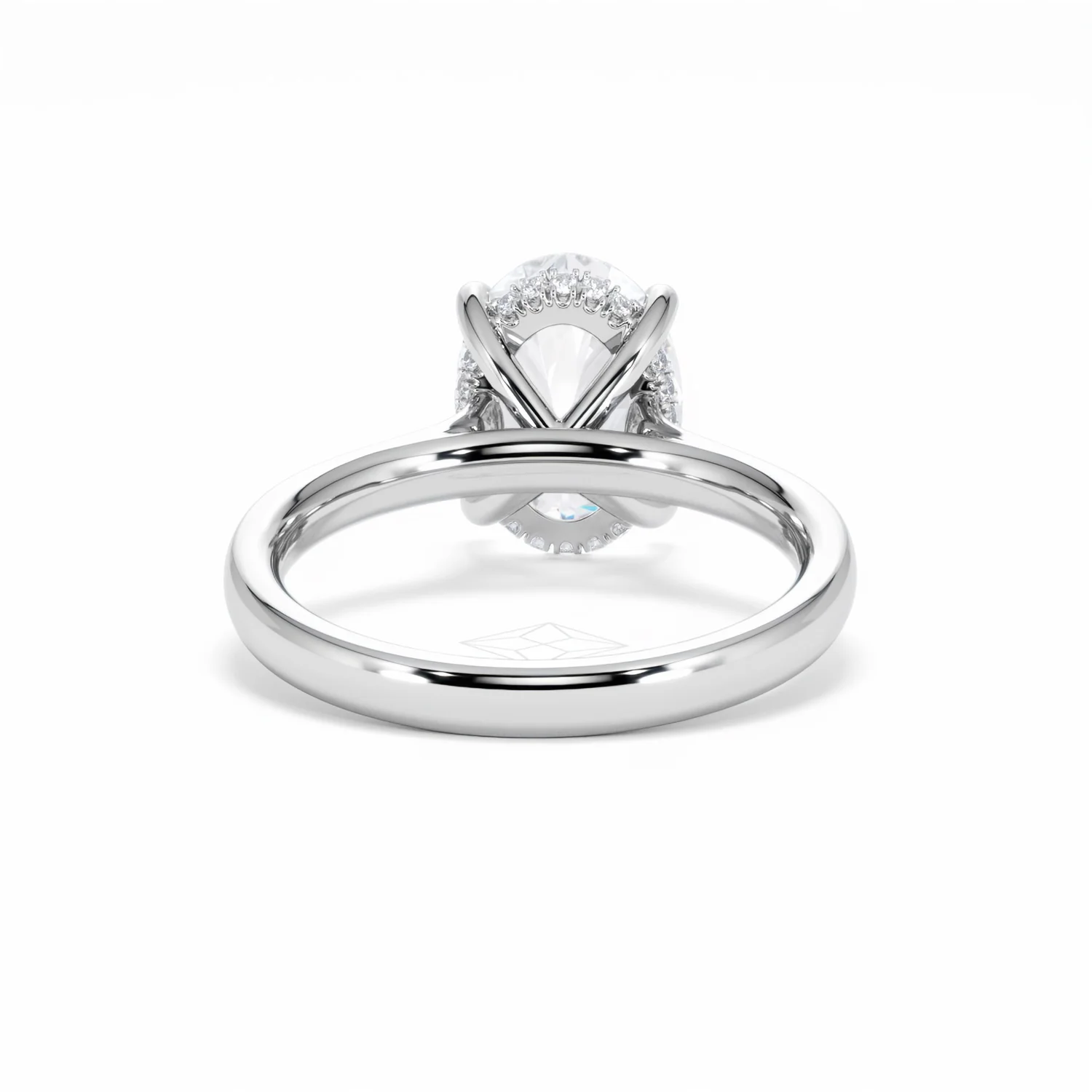 Amora Oval 3.00ct Hidden Halo Lab Diamond Engagement Ring G/VS1 Set in Platinum - Image 49
