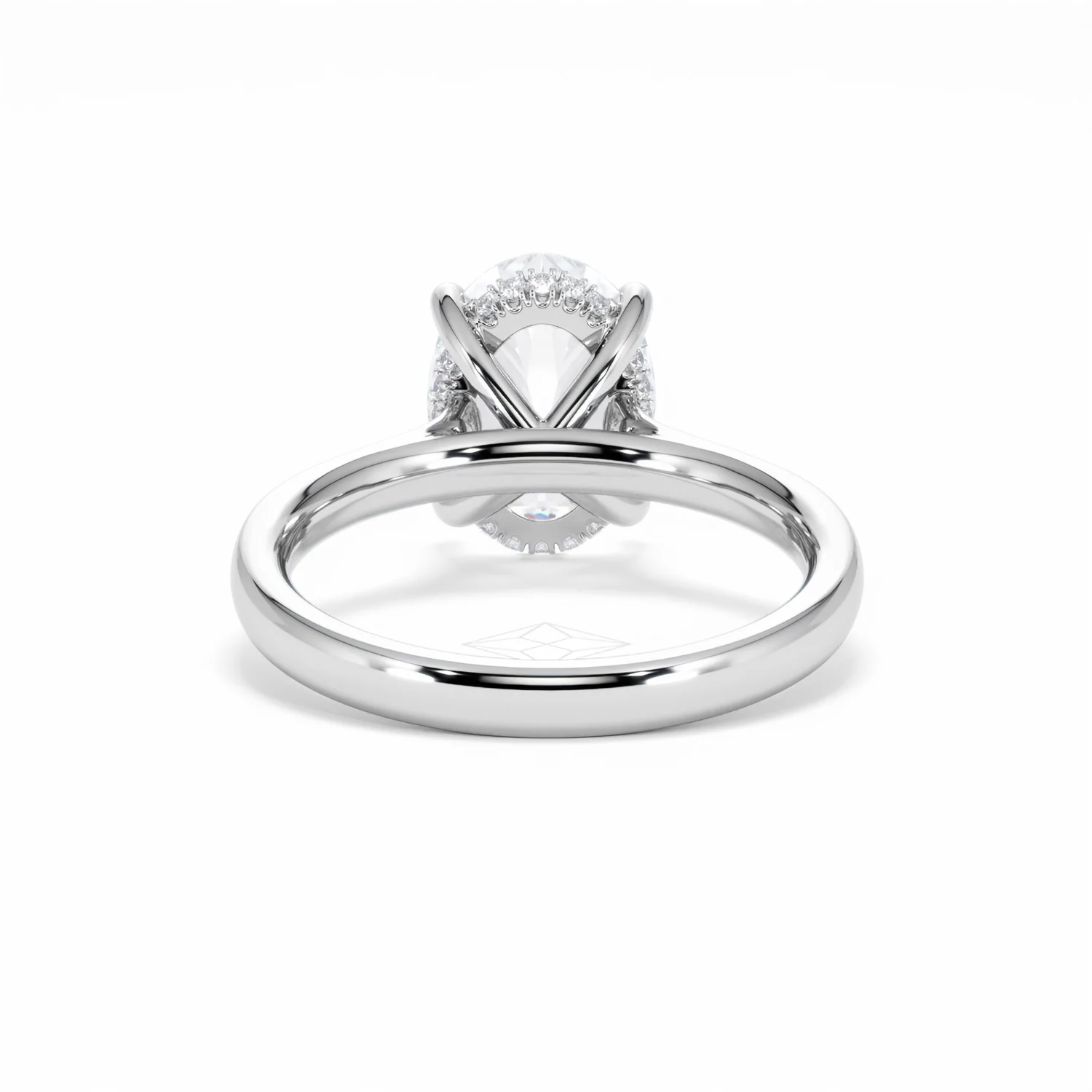 Amora Oval 3.00ct Hidden Halo Lab Diamond Engagement Ring G/VS1 Set in Platinum - Image 50