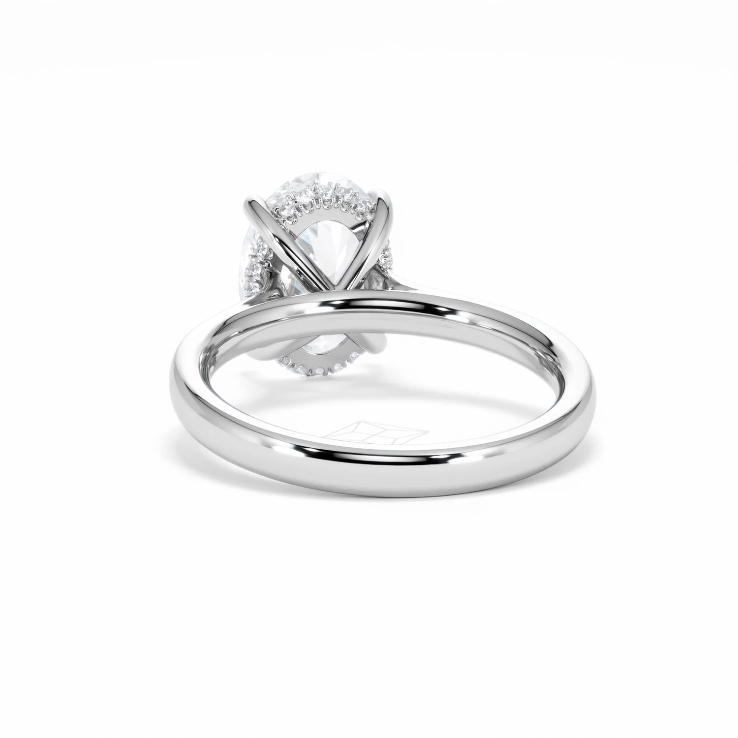 Amora Oval 3.00ct Hidden Halo Lab Diamond Engagement Ring G/VS1 Set in Platinum - Image 53