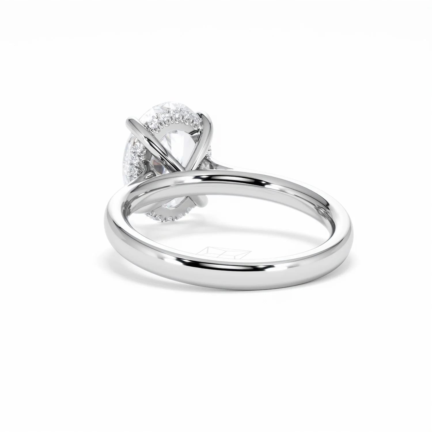 Amora Oval 3.00ct Hidden Halo Lab Diamond Engagement Ring G/VS1 Set in Platinum - Image 55