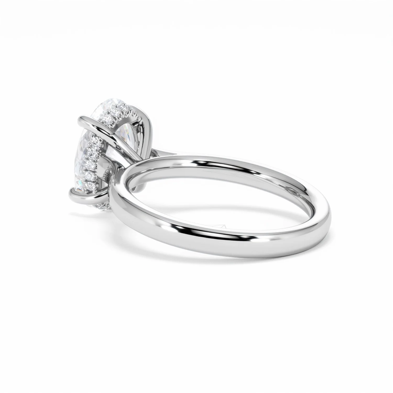 Amora Oval 3.00ct Hidden Halo Lab Diamond Engagement Ring G/VS1 Set in Platinum - Image 61