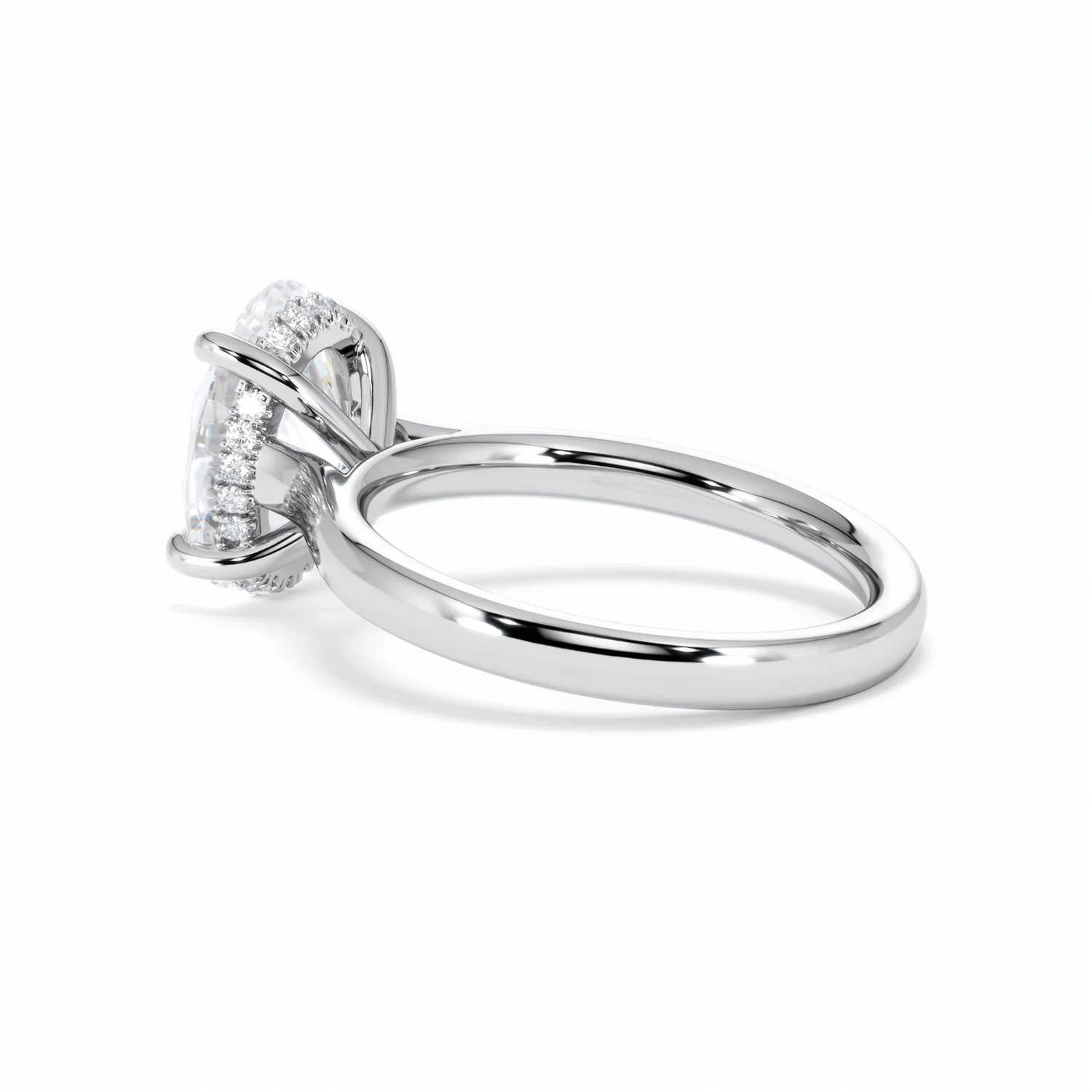 Amora Oval 3.00ct Hidden Halo Lab Diamond Engagement Ring G/VS1 Set in Platinum - Image 63