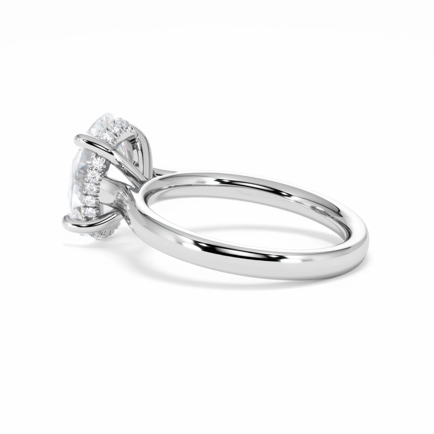 Amora Oval 3.00ct Hidden Halo Lab Diamond Engagement Ring G/VS1 Set in Platinum - Image 64