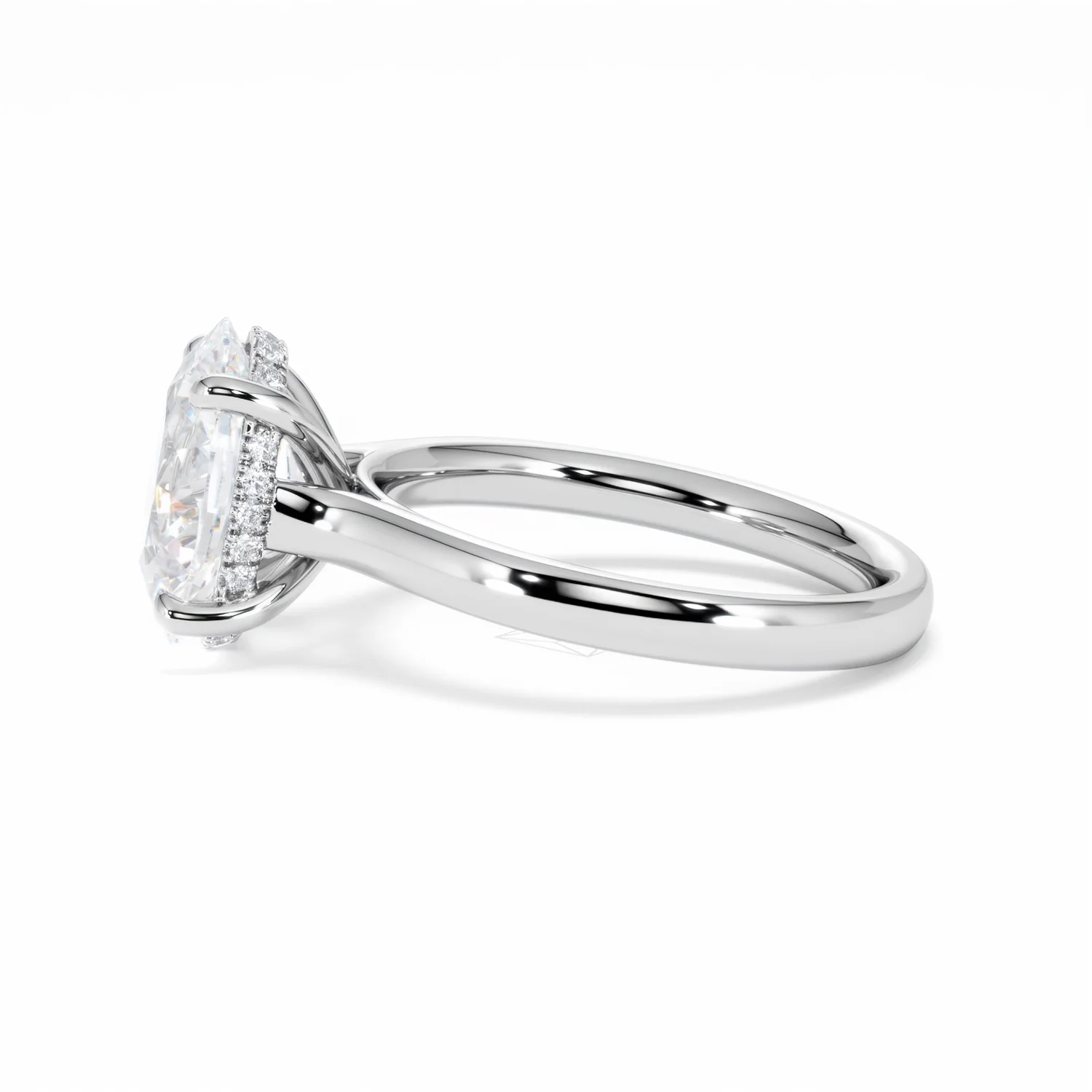 Amora Oval 3.00ct Hidden Halo Lab Diamond Engagement Ring G/VS1 Set in Platinum - Image 71