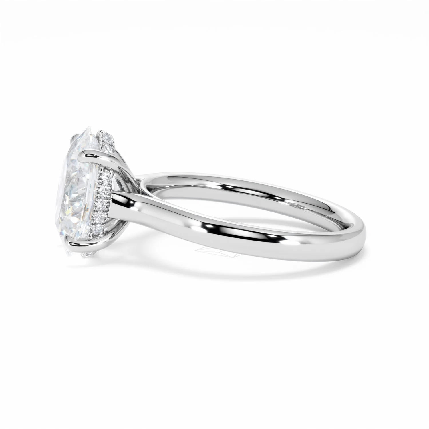 Amora Oval 3.00ct Hidden Halo Lab Diamond Engagement Ring G/VS1 Set in Platinum - Image 72