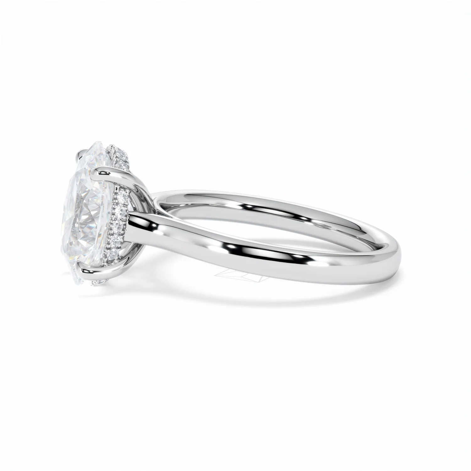 Amora Oval 3.00ct Hidden Halo Lab Diamond Engagement Ring G/VS1 Set in Platinum - Image 73