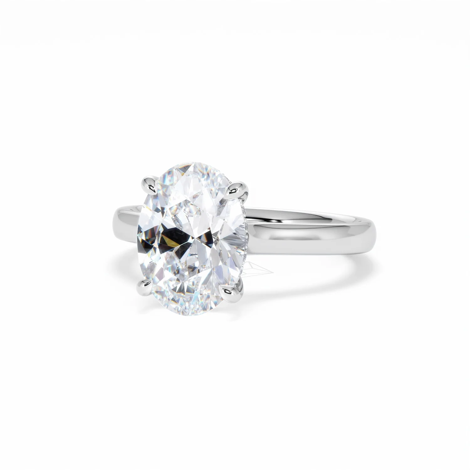 Amora Oval 3.00ct Hidden Halo Lab Diamond Engagement Ring G/VS1 Set in Platinum - Image 86