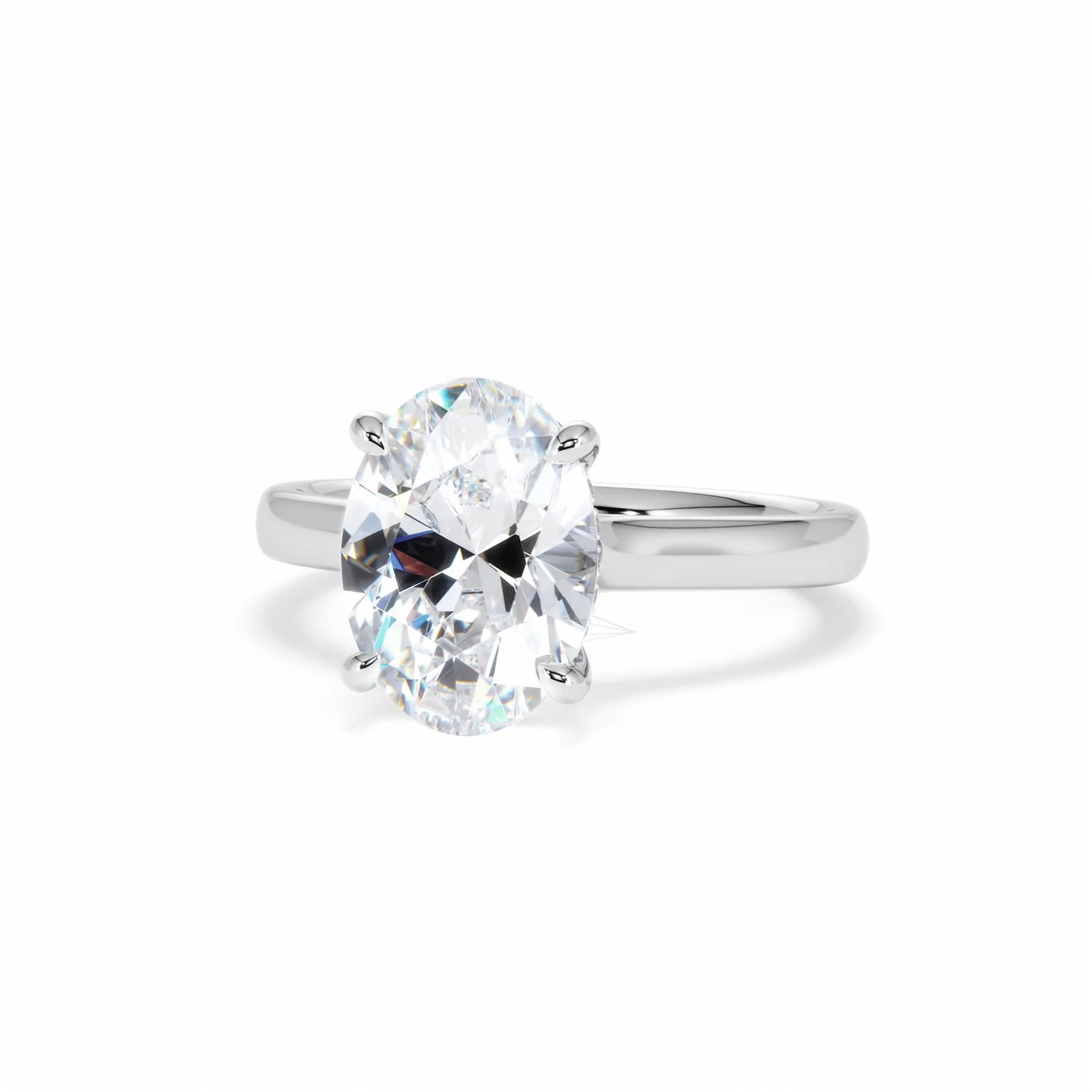 Amora Oval 3.00ct Hidden Halo Lab Diamond Engagement Ring G/VS1 Set in Platinum - Image 87