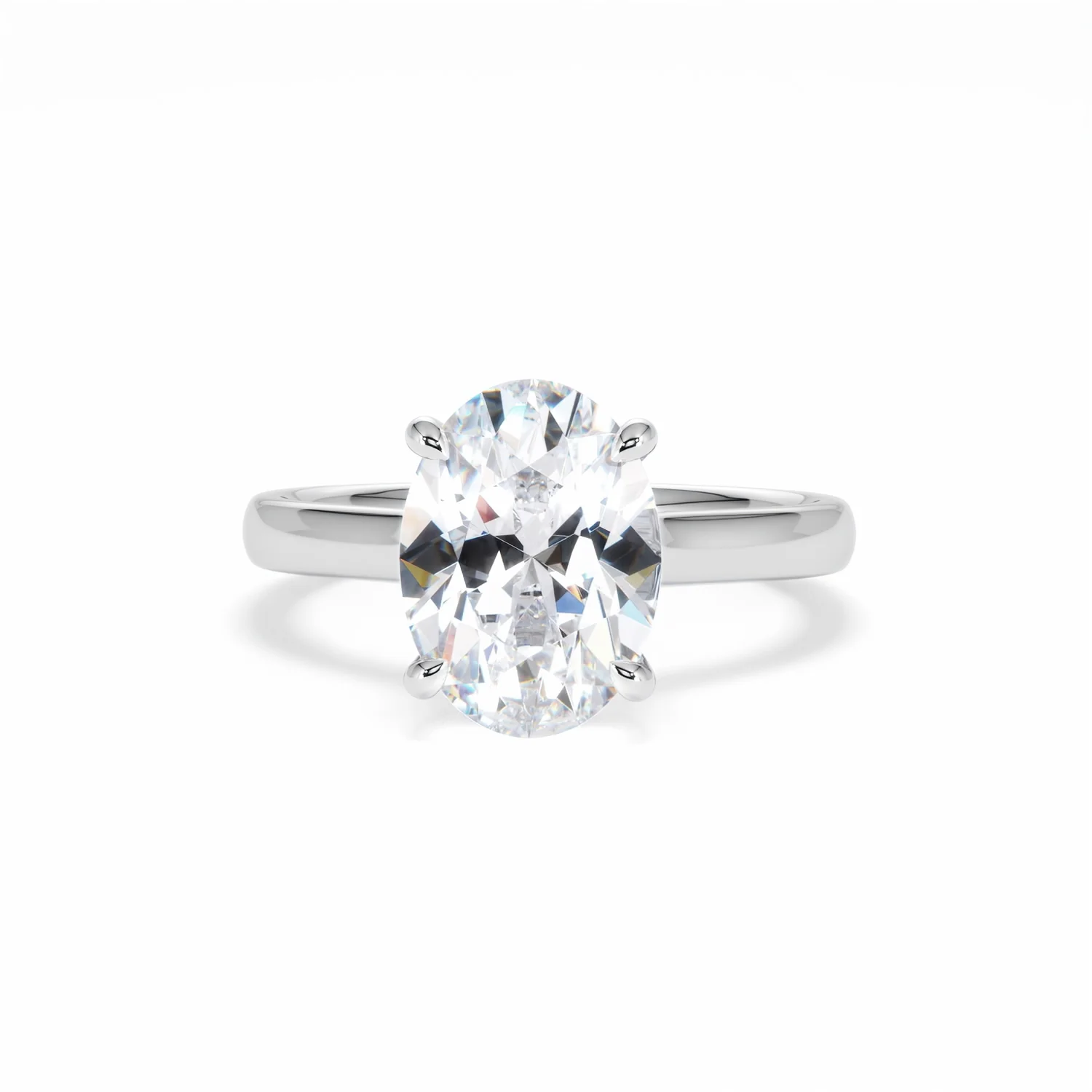 Amora Oval 3.00ct Hidden Halo Lab Diamond Engagement Ring G/VS1 Set in Platinum - Image 89