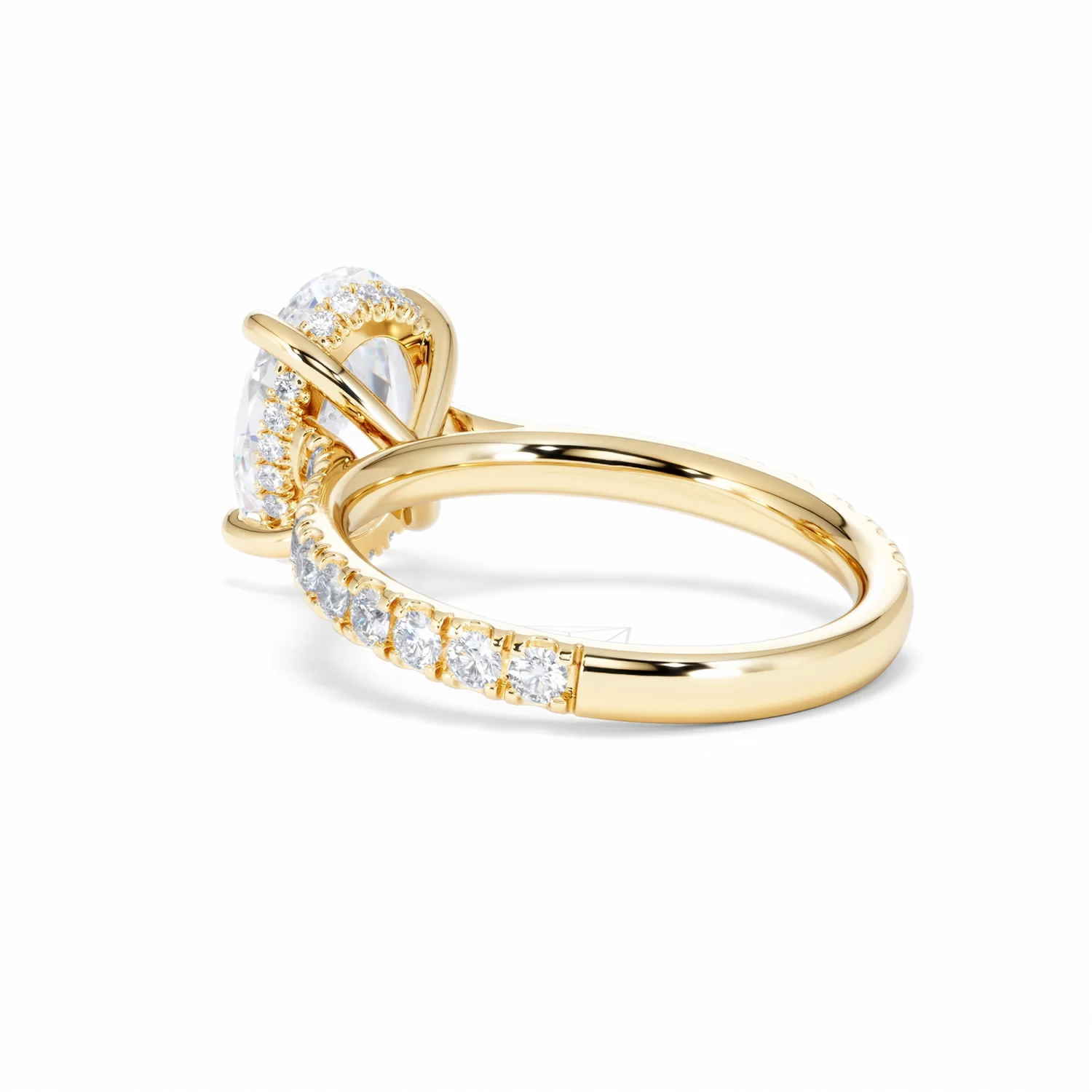 Amora Oval 3.00ct Hidden Halo Lab Diamond Engagement Ring With Side Stones Set in 18K Gold - Image 59