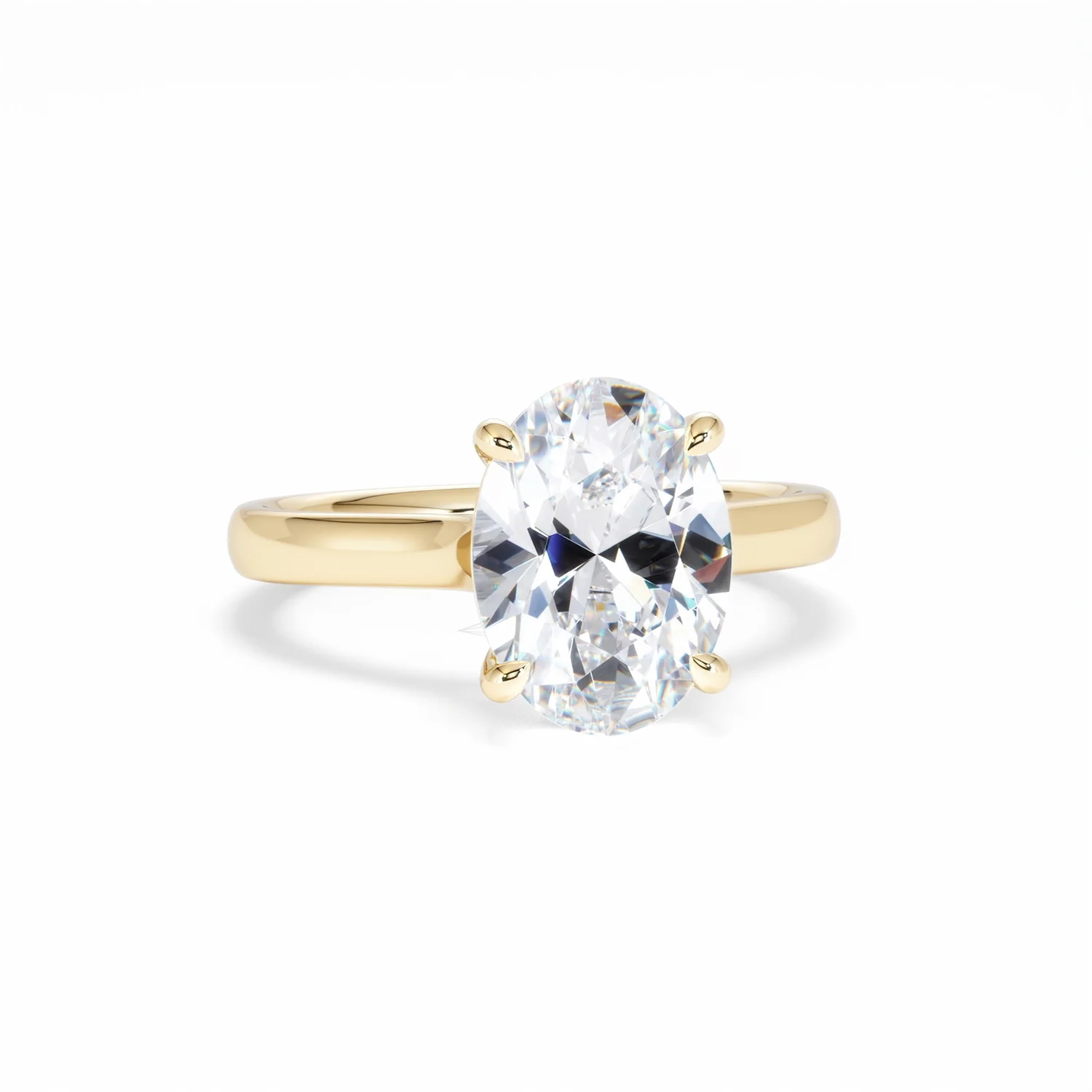 Amora Oval 3.00ct Lab Diamond Engagement Ring G/VS1 Set in 18K Gold - Image 12