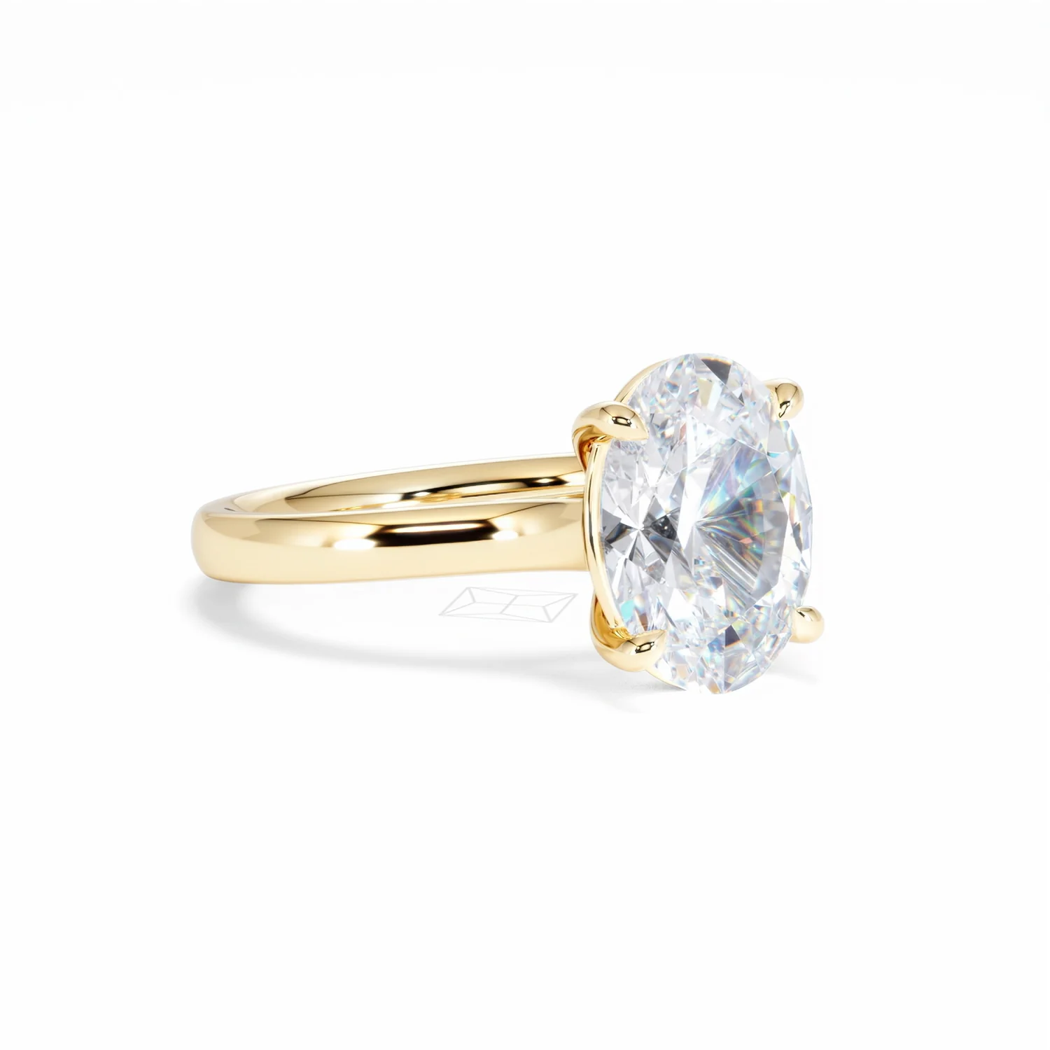 Amora Oval 3.00ct Lab Diamond Engagement Ring G/VS1 Set in 18K Gold - Image 17