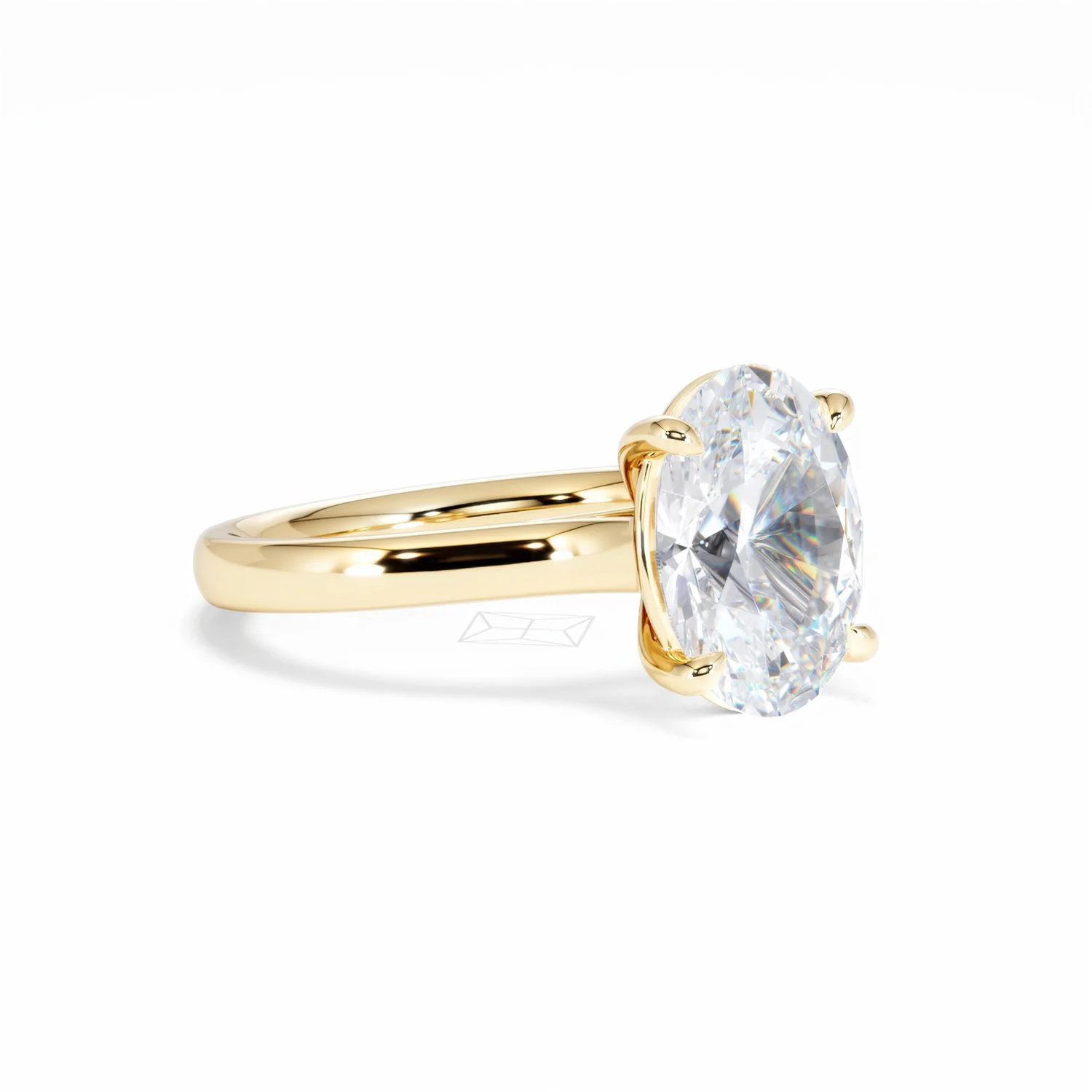 Amora Oval 3.00ct Lab Diamond Engagement Ring G/VS1 Set in 18K Gold - Image 18