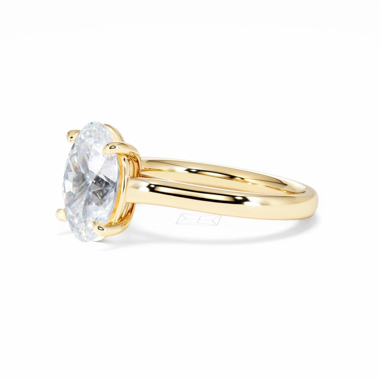 Amora Oval 3.00ct Lab Diamond Engagement Ring G/VS1 Set in 18K Gold - Image 78