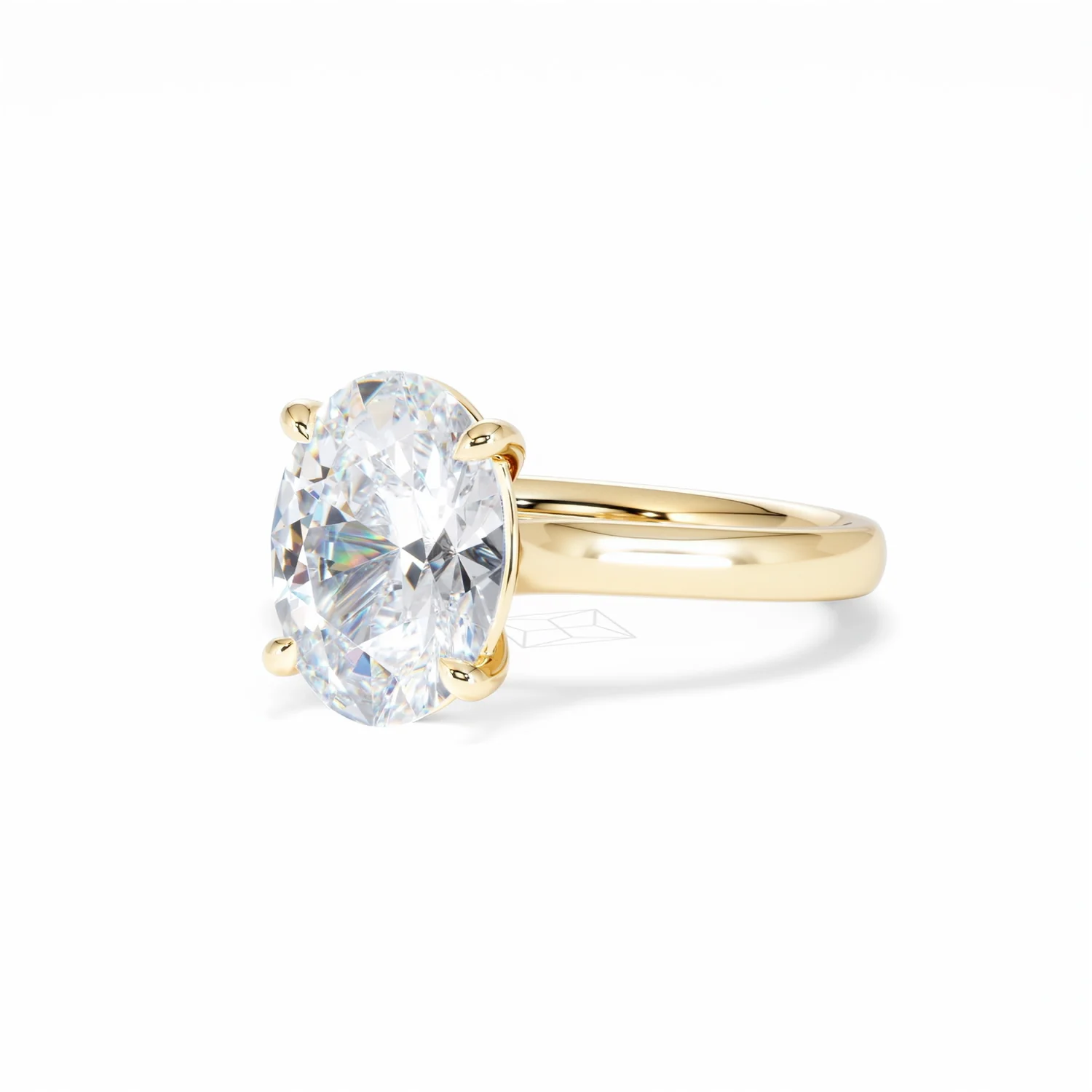 Amora Oval 3.00ct Lab Diamond Engagement Ring G/VS1 Set in 18K Gold - Image 84