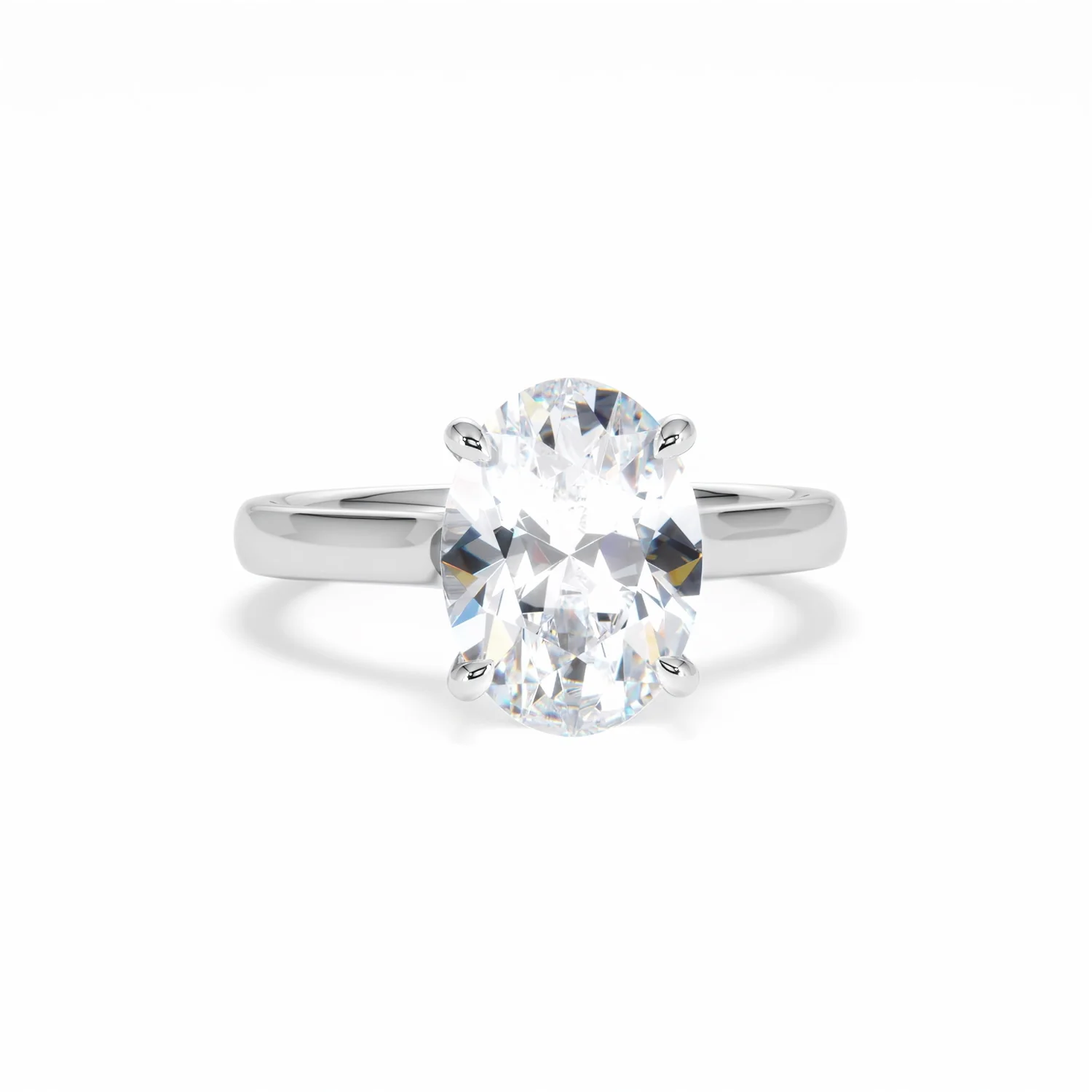 Amora Oval 3.00ct Lab Diamond Engagement Ring G/VS1 Set in 18K White Gold - Image 11