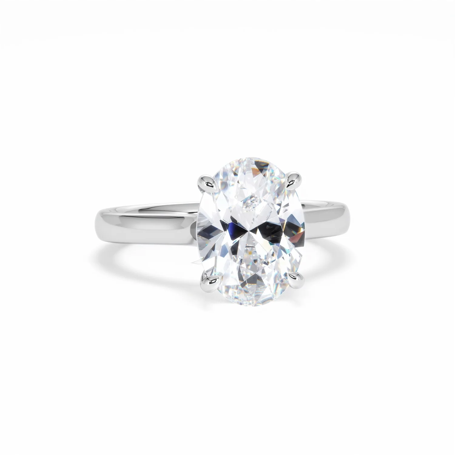 Amora Oval 3.00ct Lab Diamond Engagement Ring G/VS1 Set in 18K White Gold - Image 12